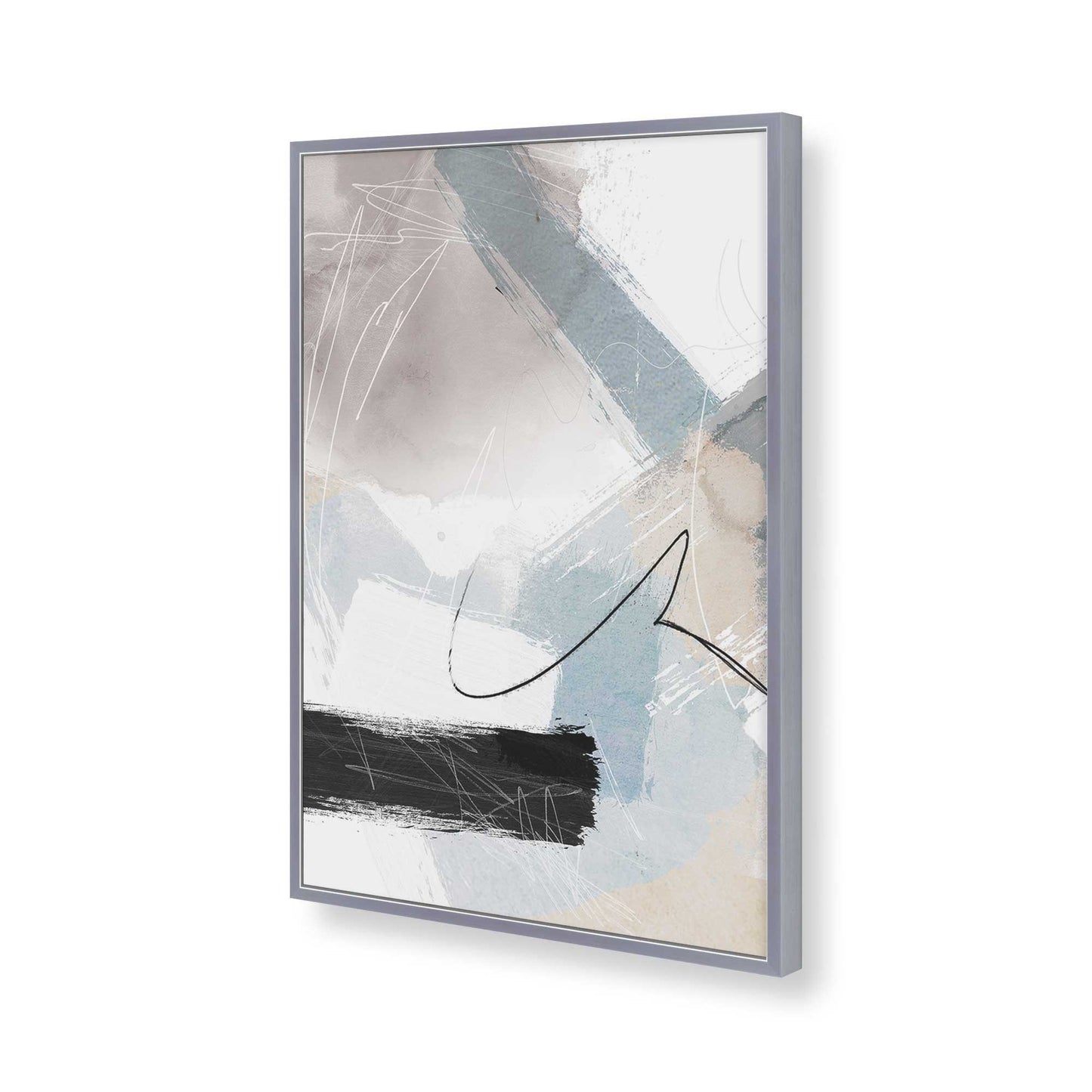 [Color:Polished Chrome], Picture of art in a Polished Chrome frame of the corner