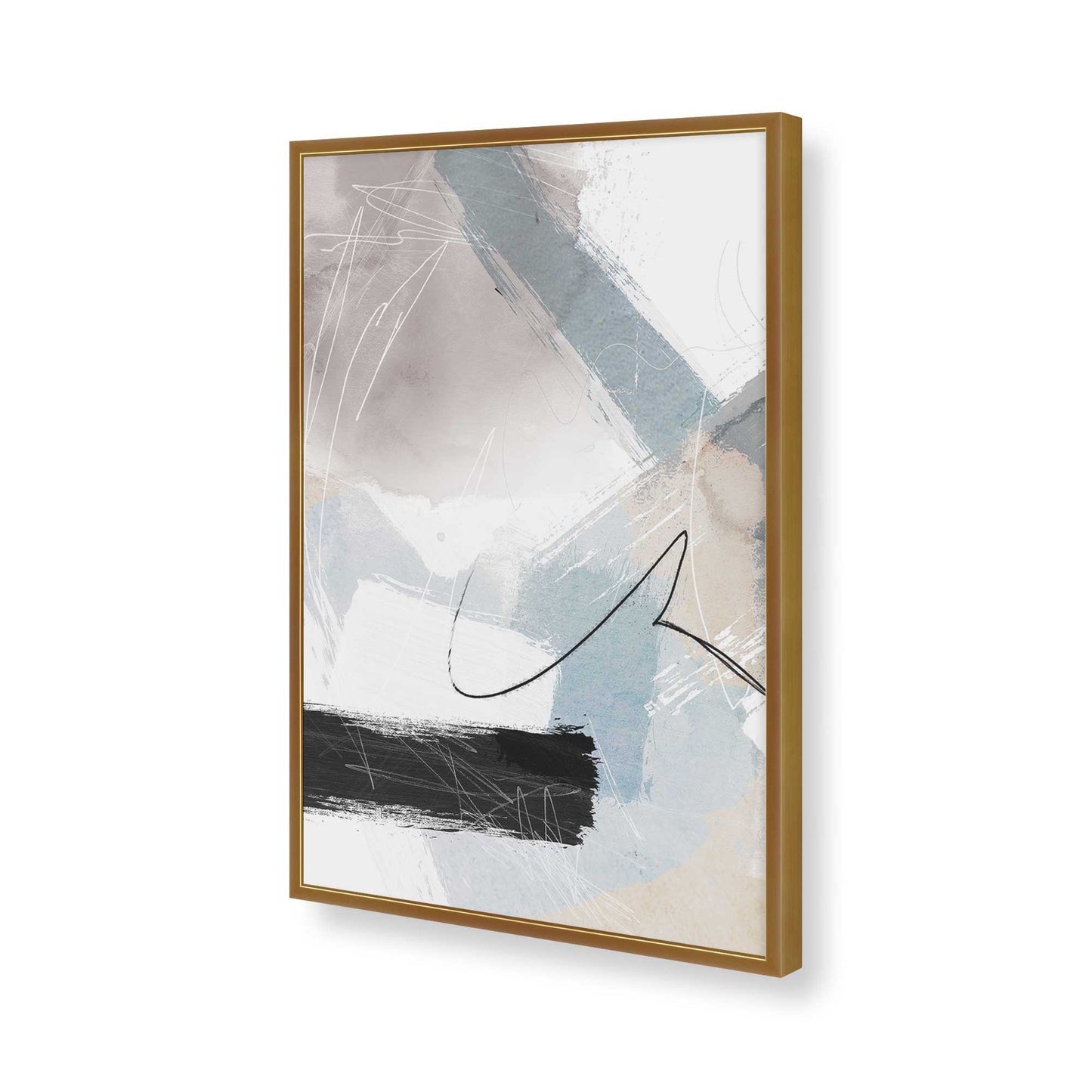 [Color:Polished Gold], Picture of art in a Polished Gold frame of the corner