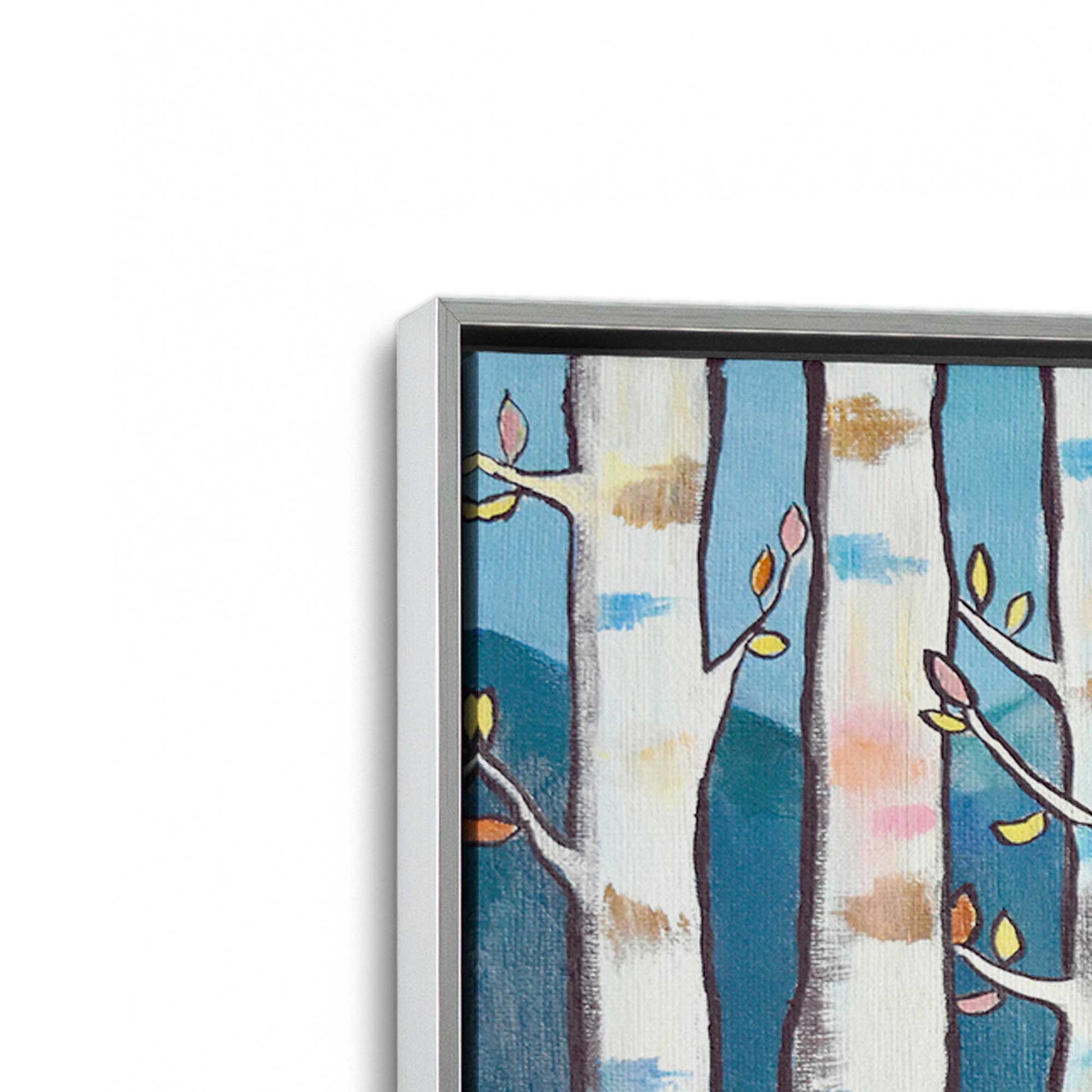 [Color:Polished Chrome], Picture of art in a Polished Chrome frame at an angle