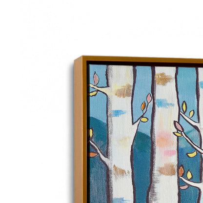 [Color:Polished Gold], Picture of art in a Polished Gold frame at an angle