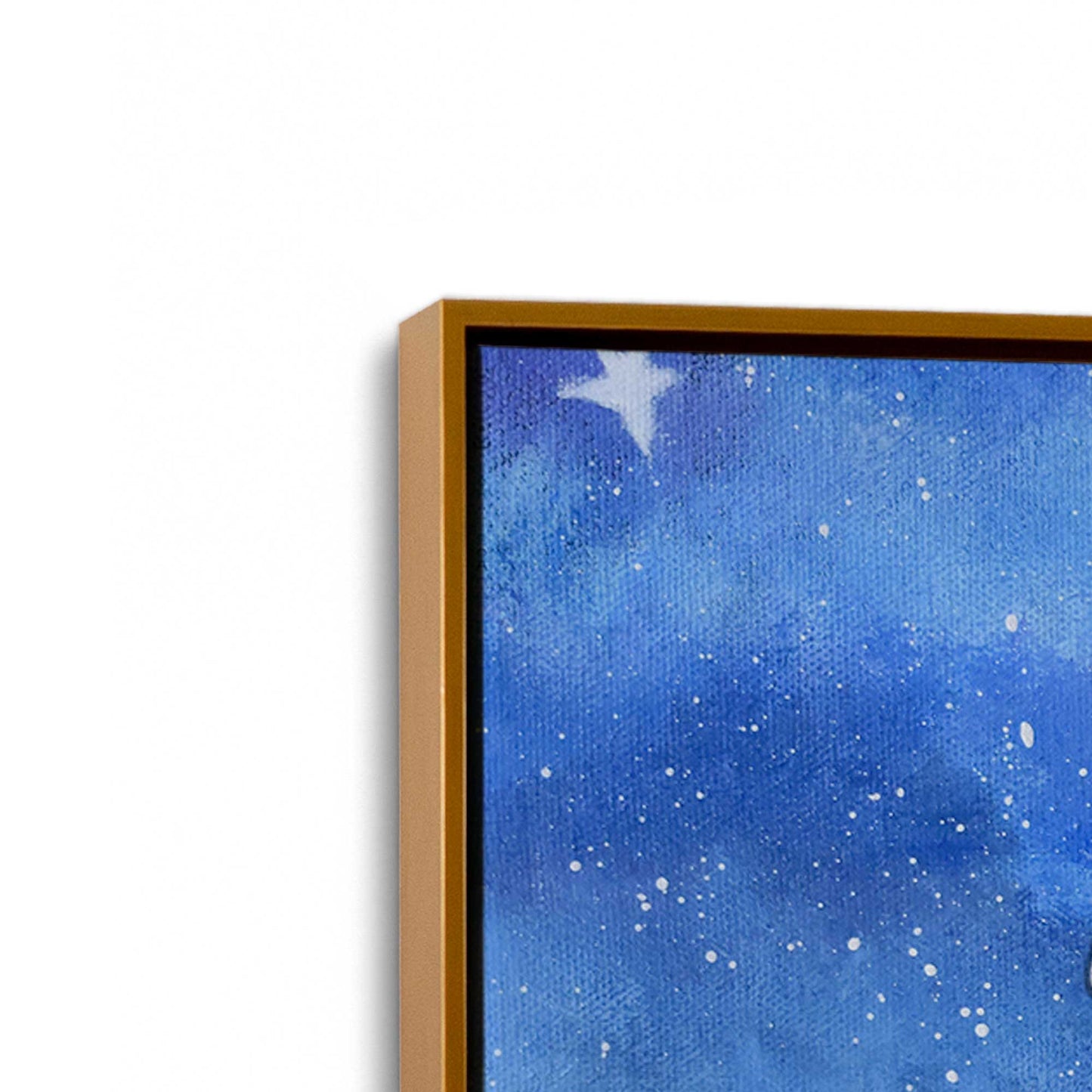 [Color:Polished Gold], Picture of art in a Polished Gold frame at an angle