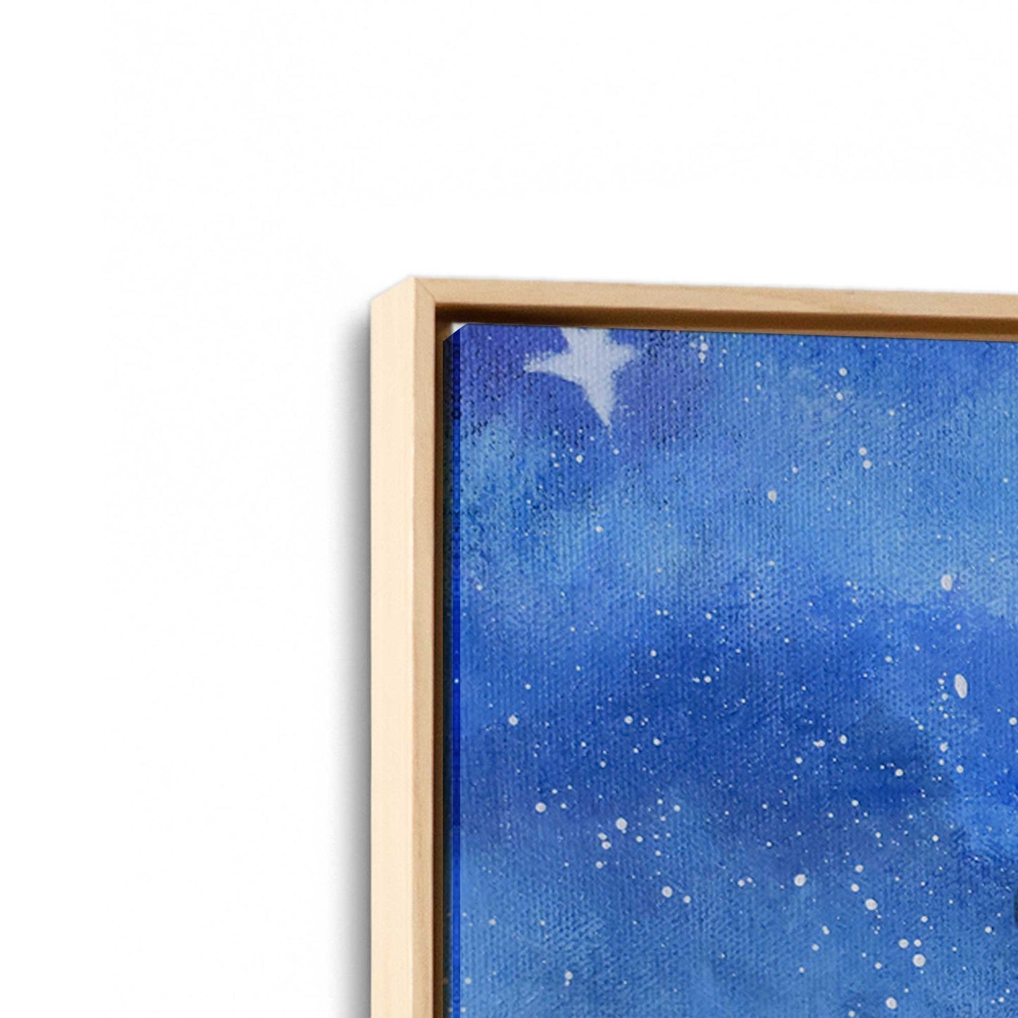 [Color:American Maple], Picture of art in a American Maple frame at an angle