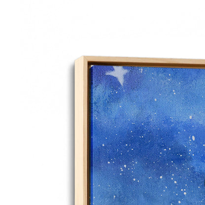 [Color:American Maple], Picture of art in a American Maple frame at an angle