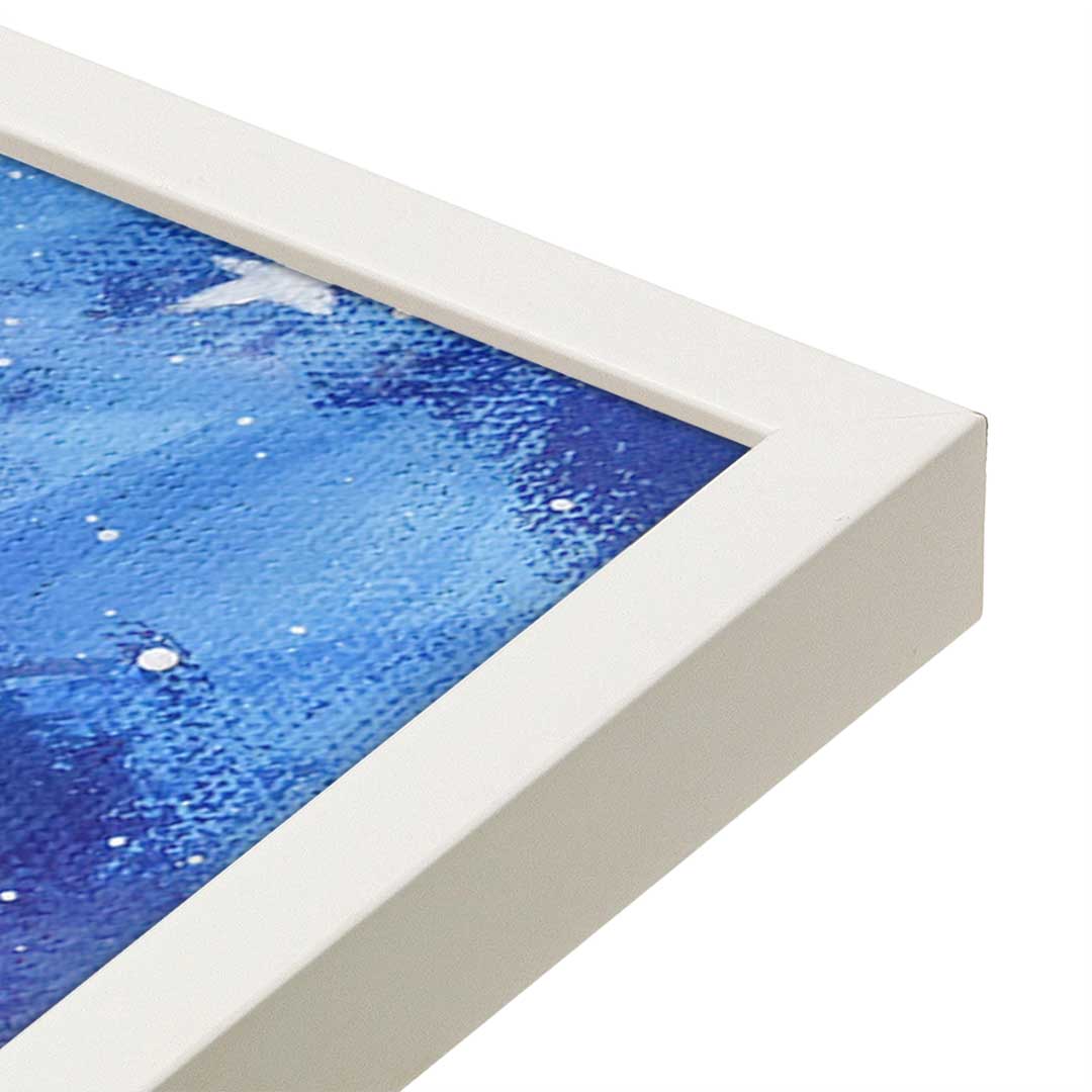 [Color:Opaque White], Picture of art in a Opaque White frame at an angle