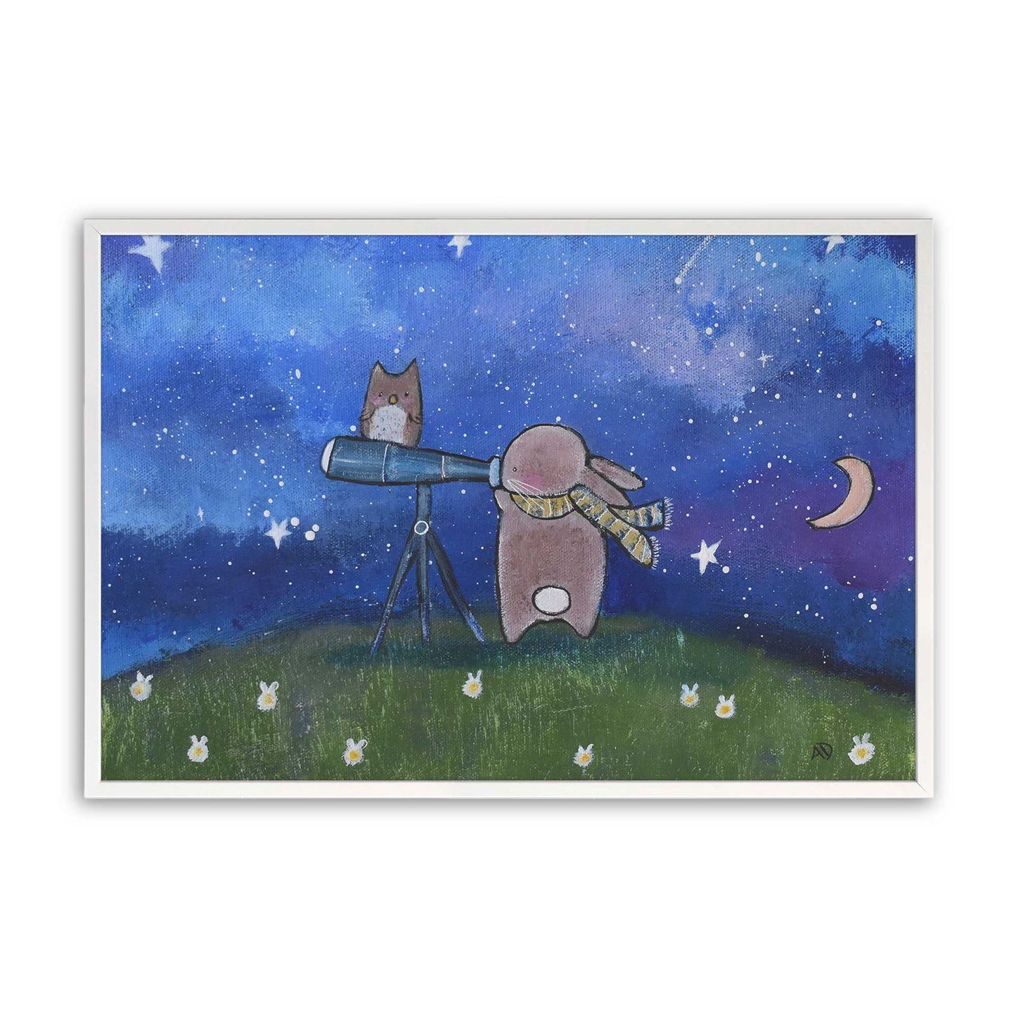 [Color:Opaque White], Picture of art in a Opaque White frame