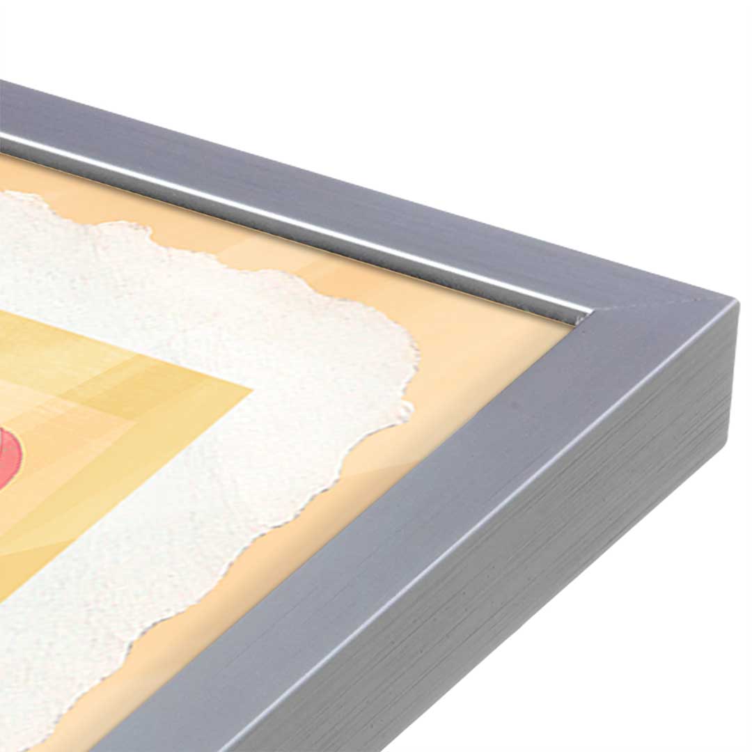 [Color:Polished Chrome], Picture of art in a Polished Chrome frame at an angle
