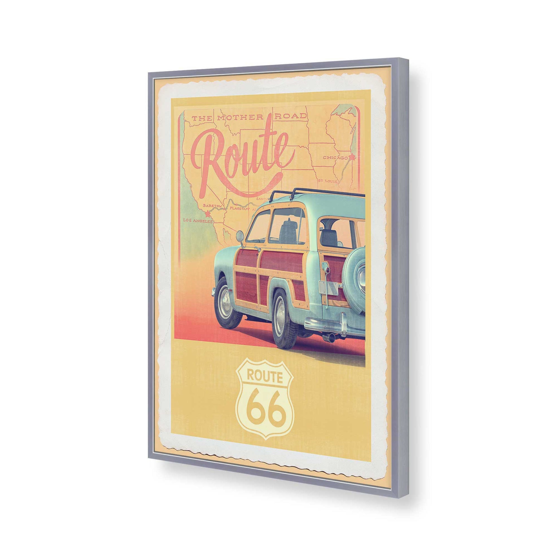 [Color:Polished Chrome], Picture of art in a Polished Chrome frame of the corner