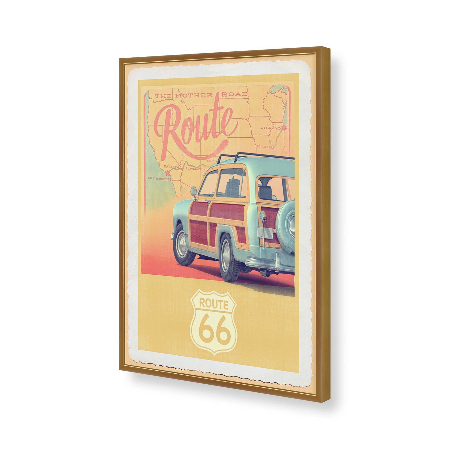 [Color:Polished Gold], Picture of art in a Polished Gold frame of the corner