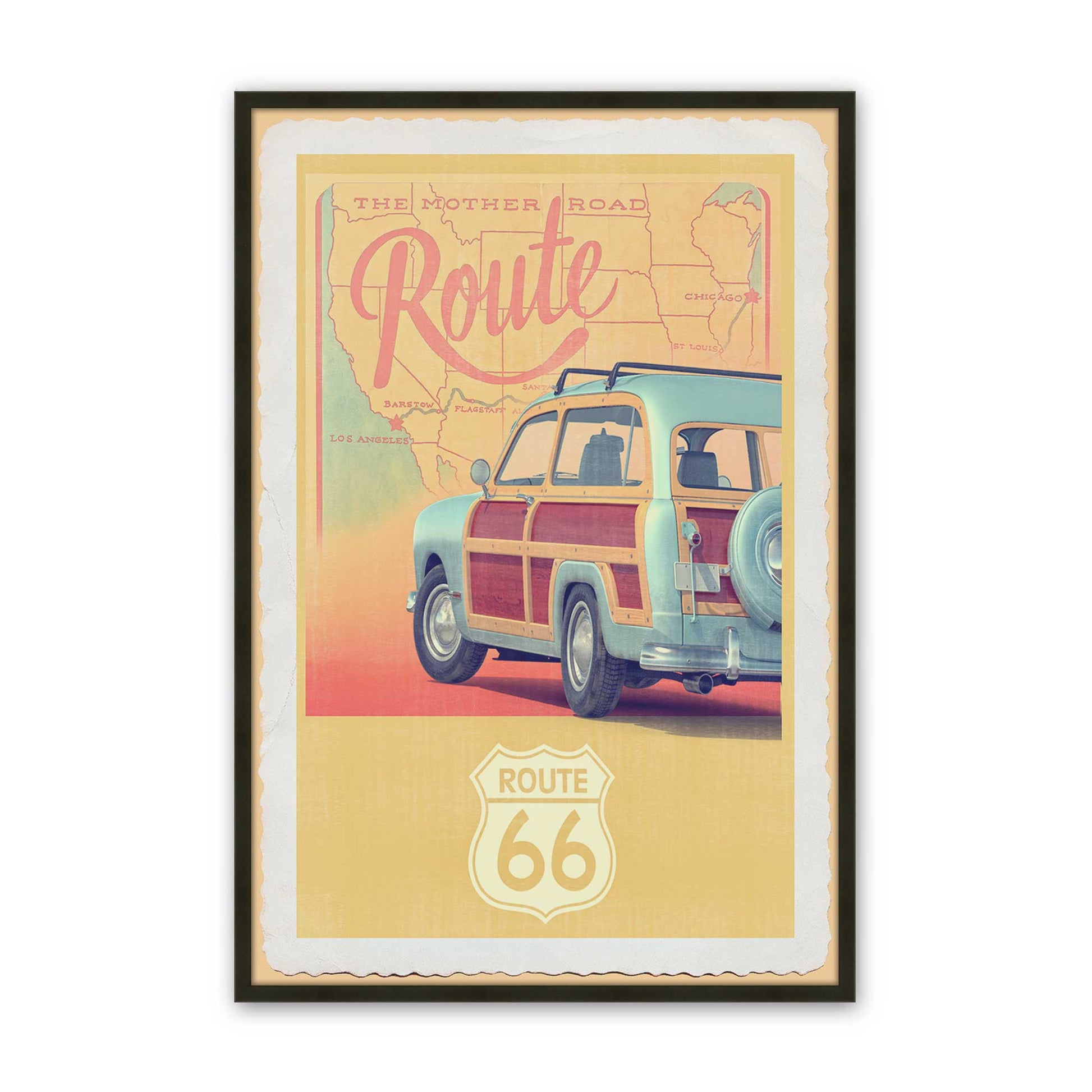 [Color:Satin Black], Picture of art in a Satin Black frame