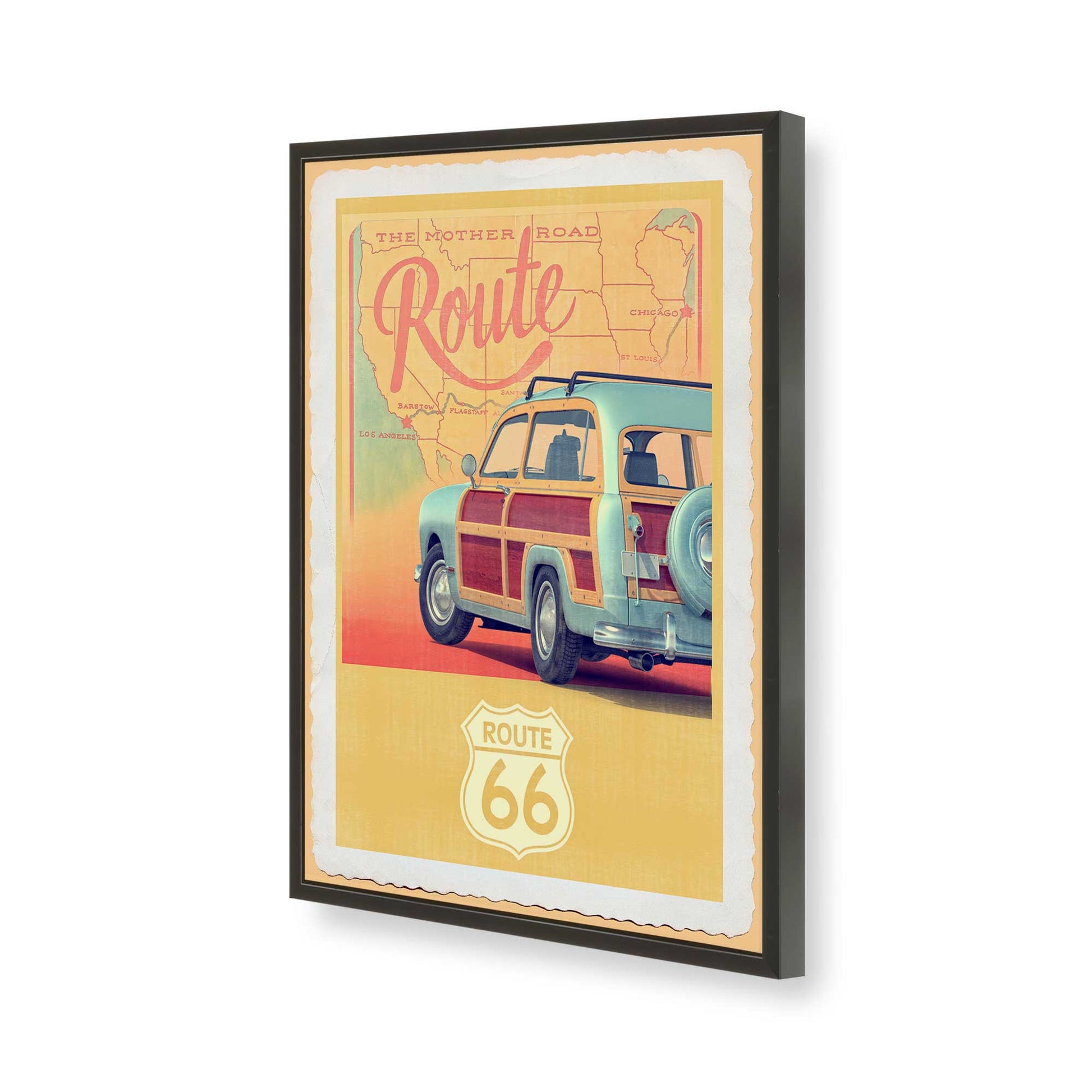 [Color:Satin Black], Picture of art in a Satin Black frame of the corner
