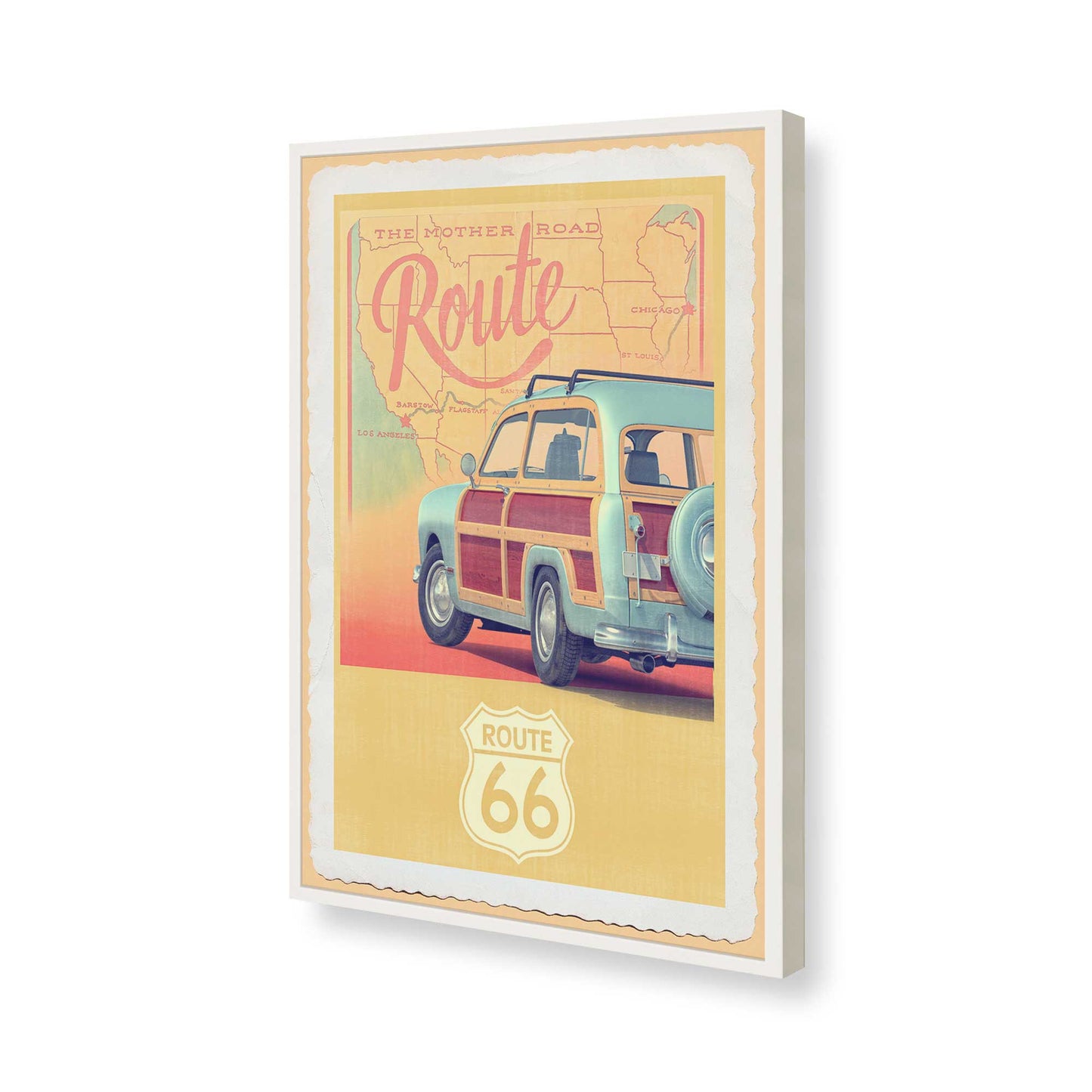 [Color:Opaque White], Picture of art in a Opaque White frame of the corner