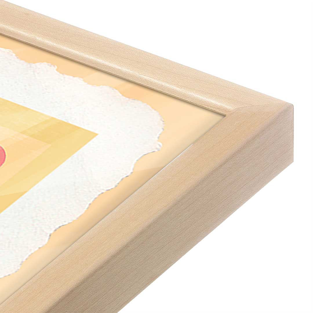 [Color:Raw Maple], Picture of art in a Raw Maple frame at an angle