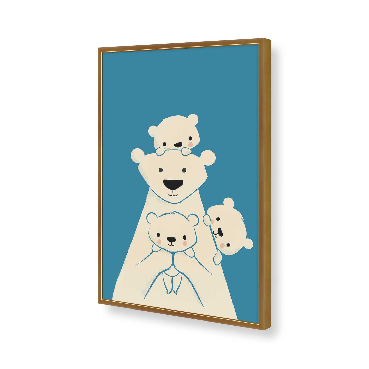[Color:Polished Gold], Picture of art in a Polished Gold frame of the corner