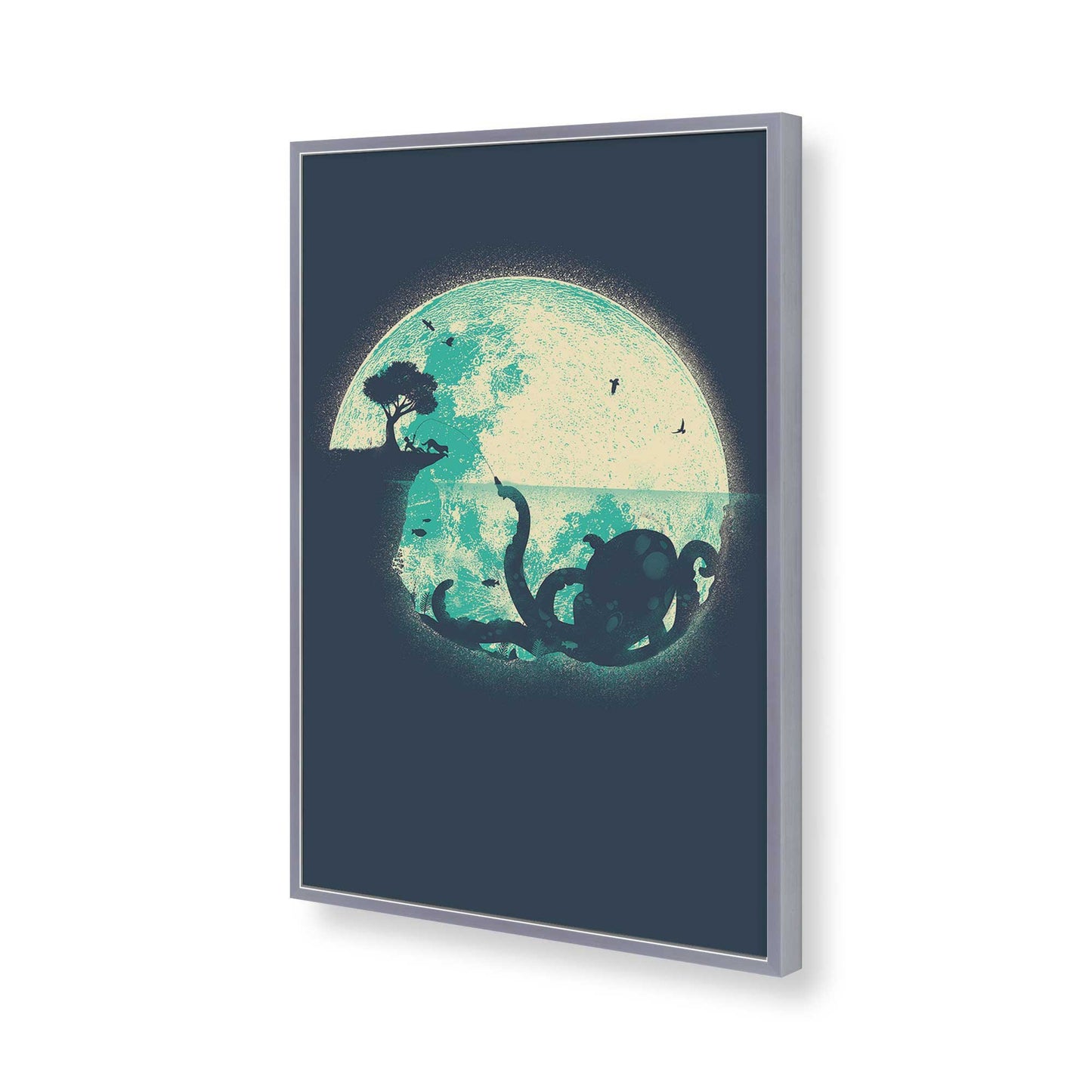 [Color:Polished Chrome], Picture of art in a Polished Chrome frame of the corner