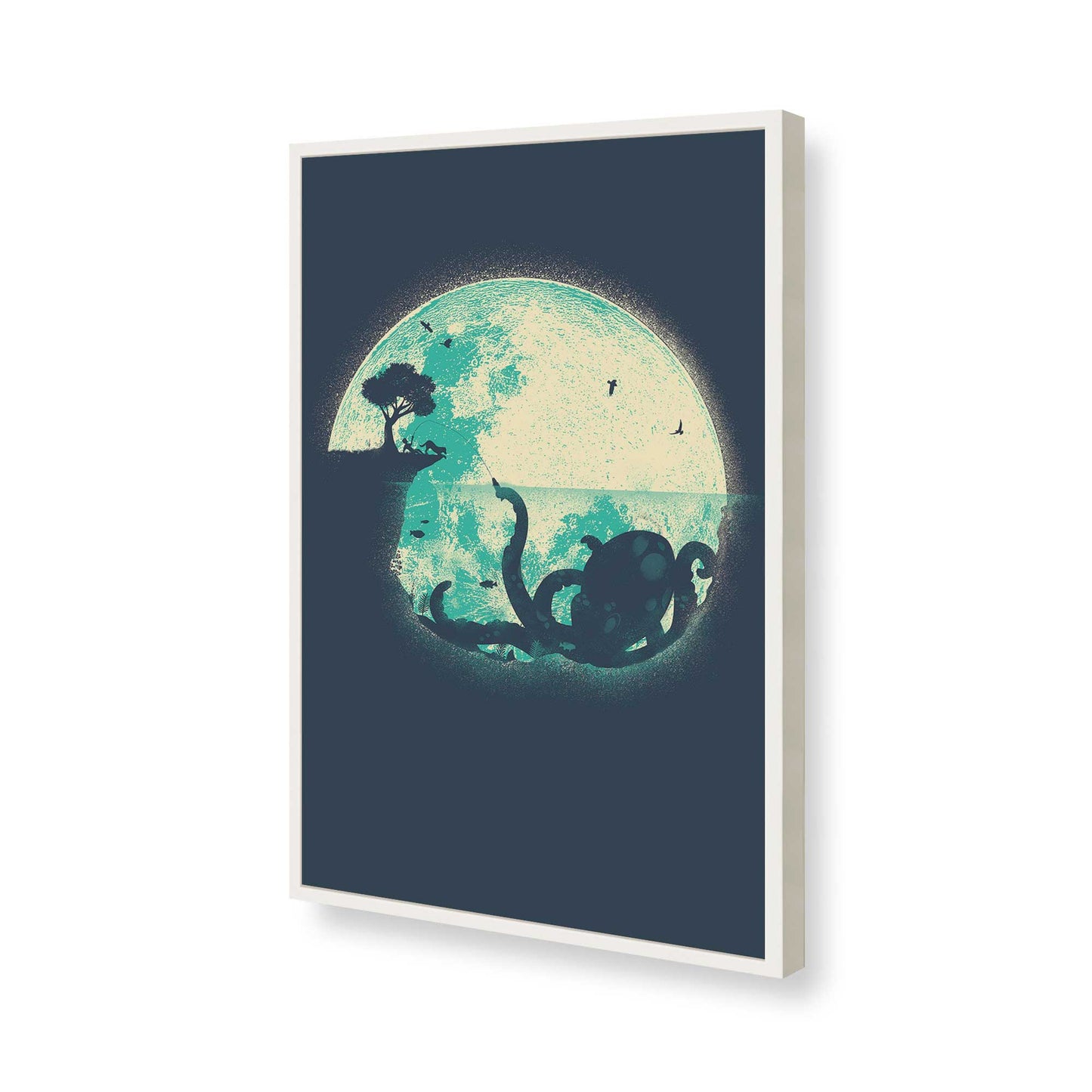 [Color:Opaque White], Picture of art in a Opaque White frame of the corner