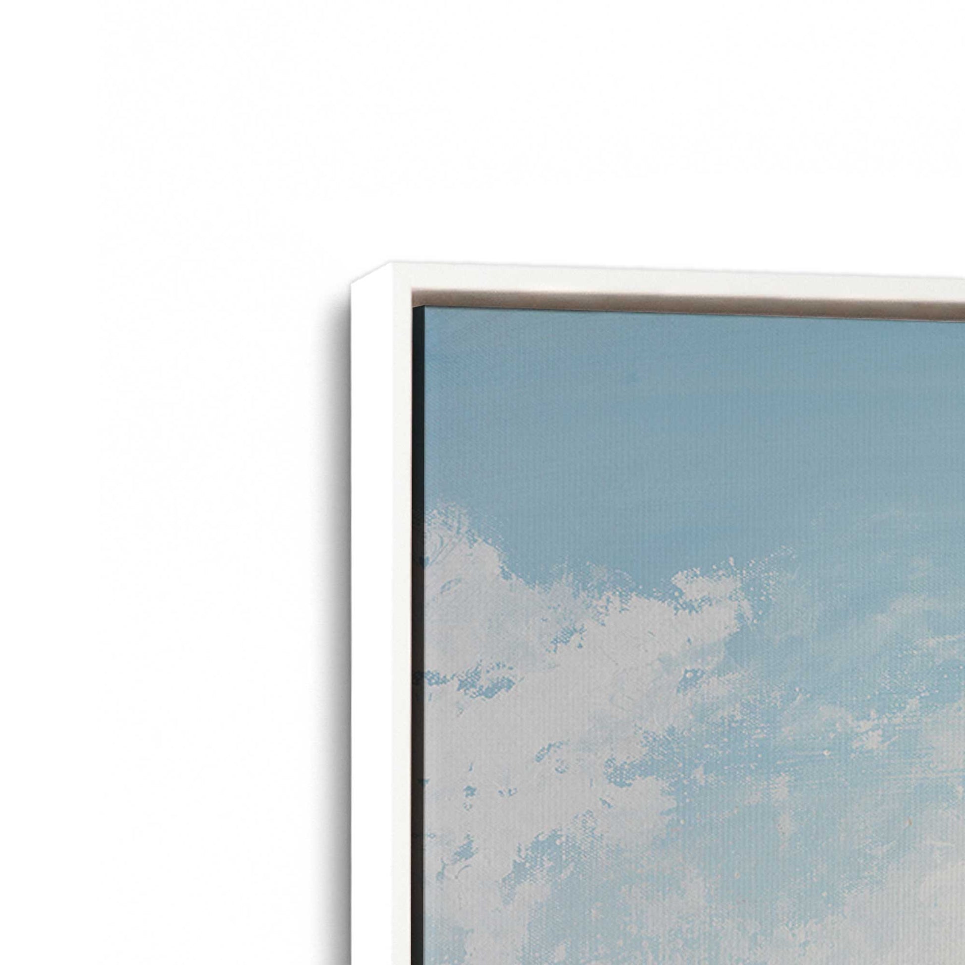 [Color:Opaque White], Picture of art in a White frame at an angle