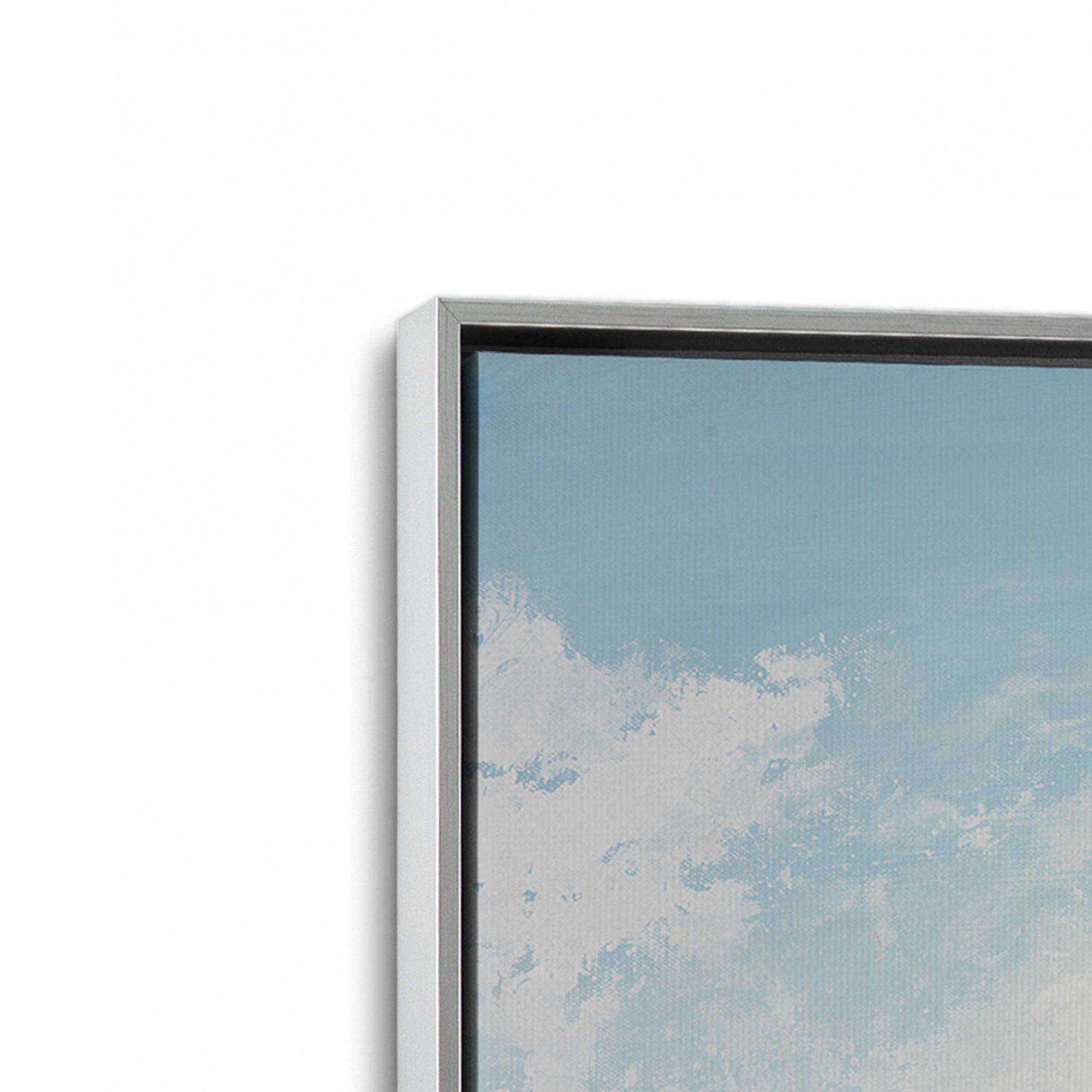 [Color:Polished Chrome], Picture of art in a Polished Chrome frame at an angle