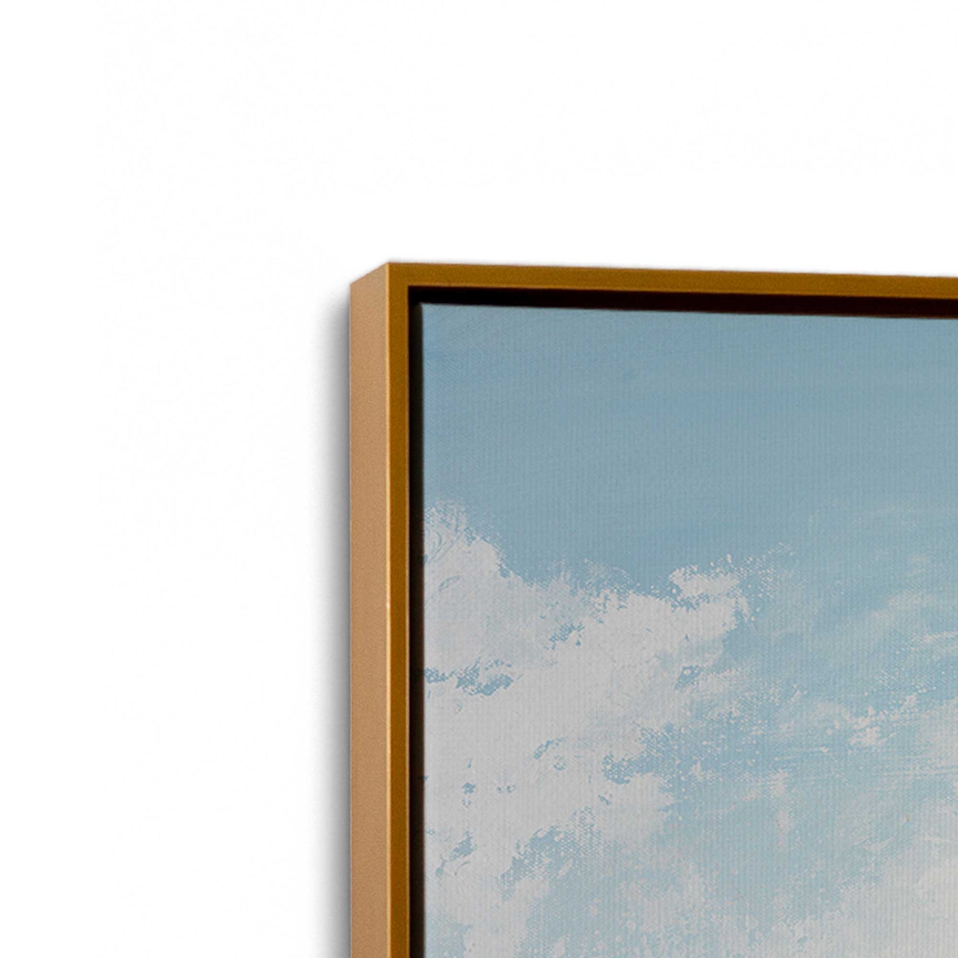 [Color:Polished Gold], Picture of art in a Polished Gold frame at an angle
