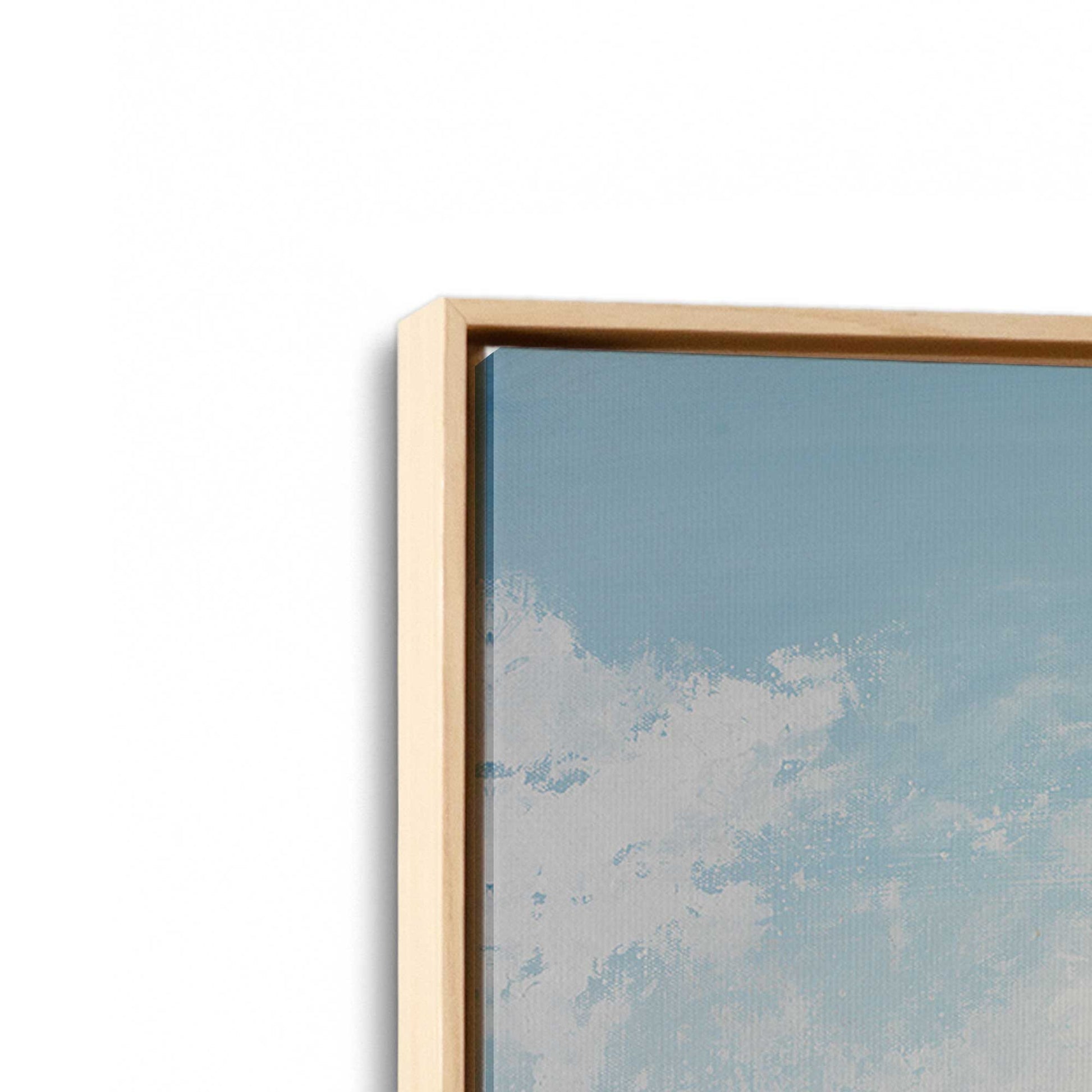 [Color:American Maple], Picture of art in a American Maple frame at an angle