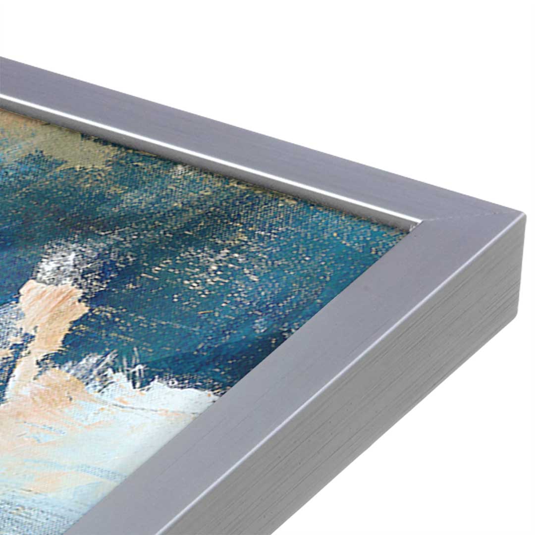 [Color:Polished Chrome], Picture of art in a Polished Chrome frame at an angle