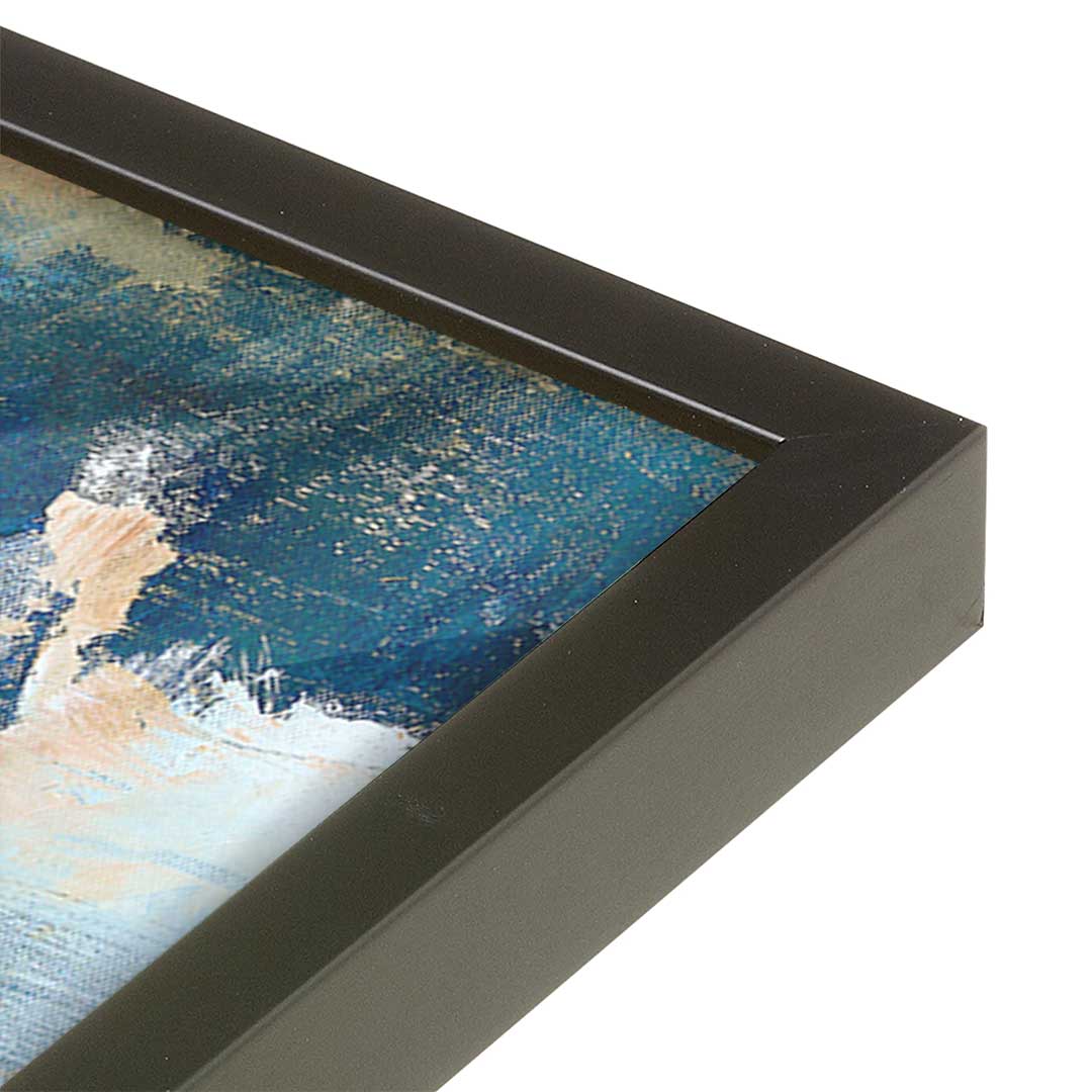 [Color:Satin Black], Picture of art in a Satin Black frame at an angle