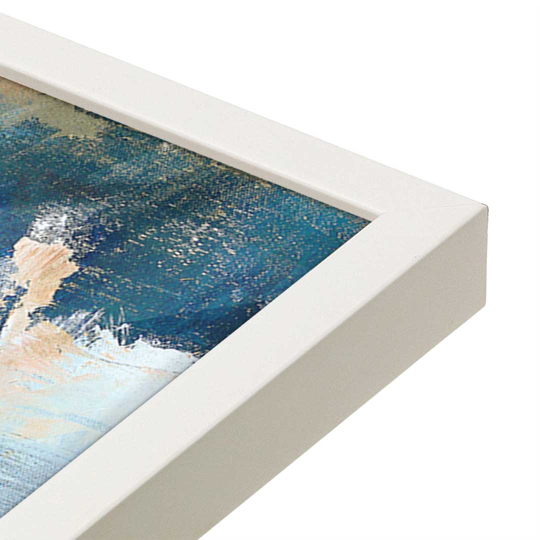 [Color:Opaque White], Picture of art in a Opaque White frame at an angle