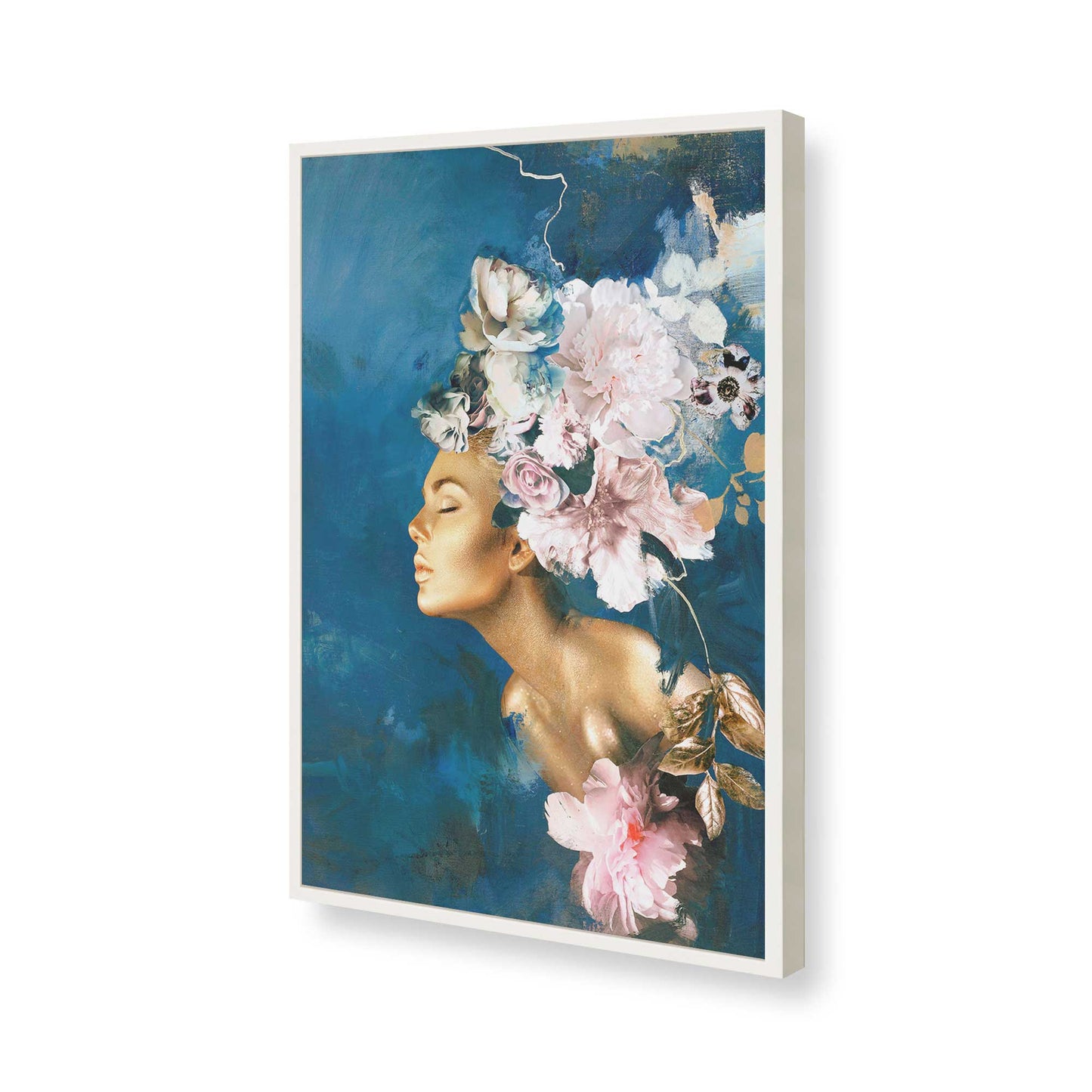 [Color:Opaque White], Picture of art in a Opaque White frame of the corner
