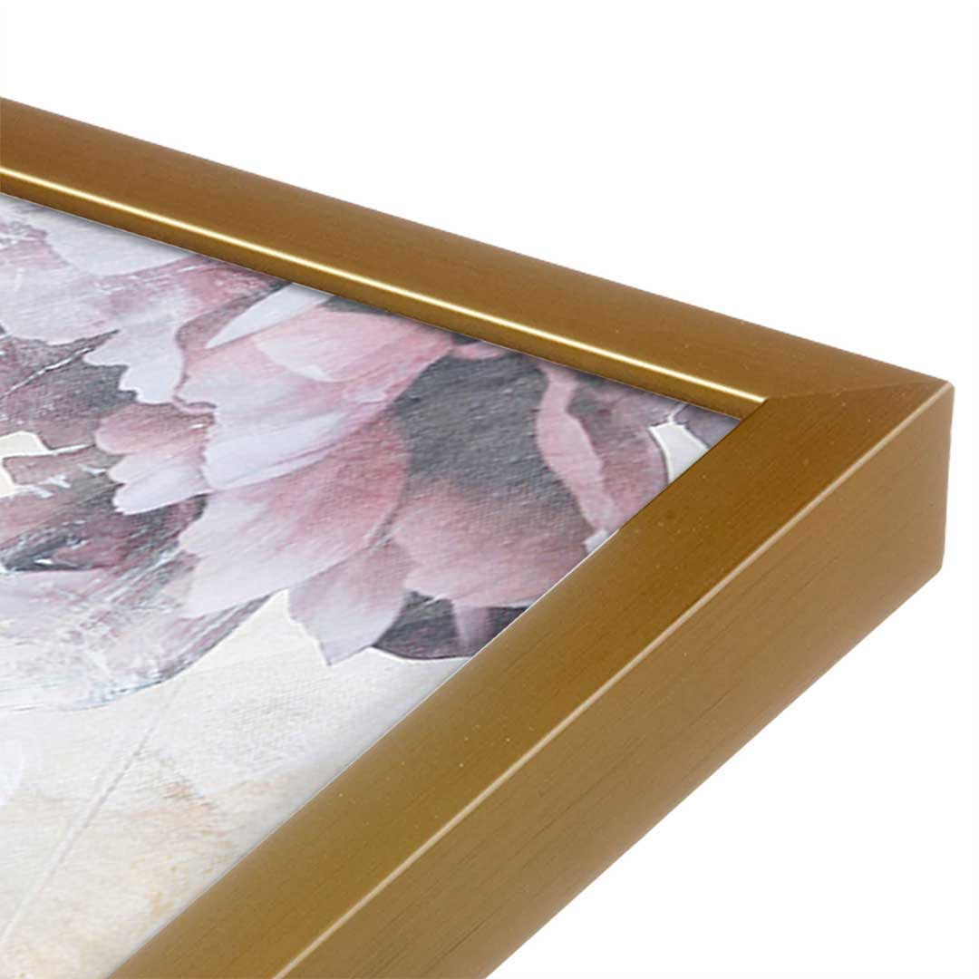 [Color:Polished Gold], Picture of art in a Polished Gold frame at an angle