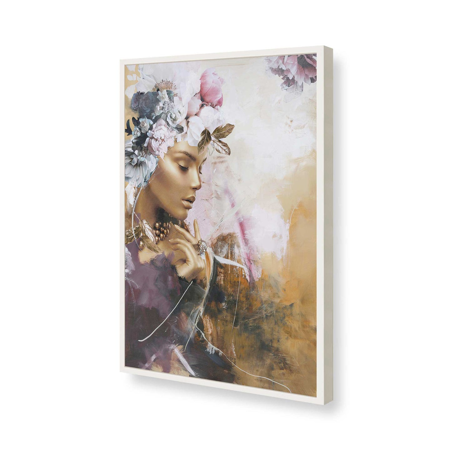 [Color:Opaque White], Picture of art in a Opaque White frame of the corner