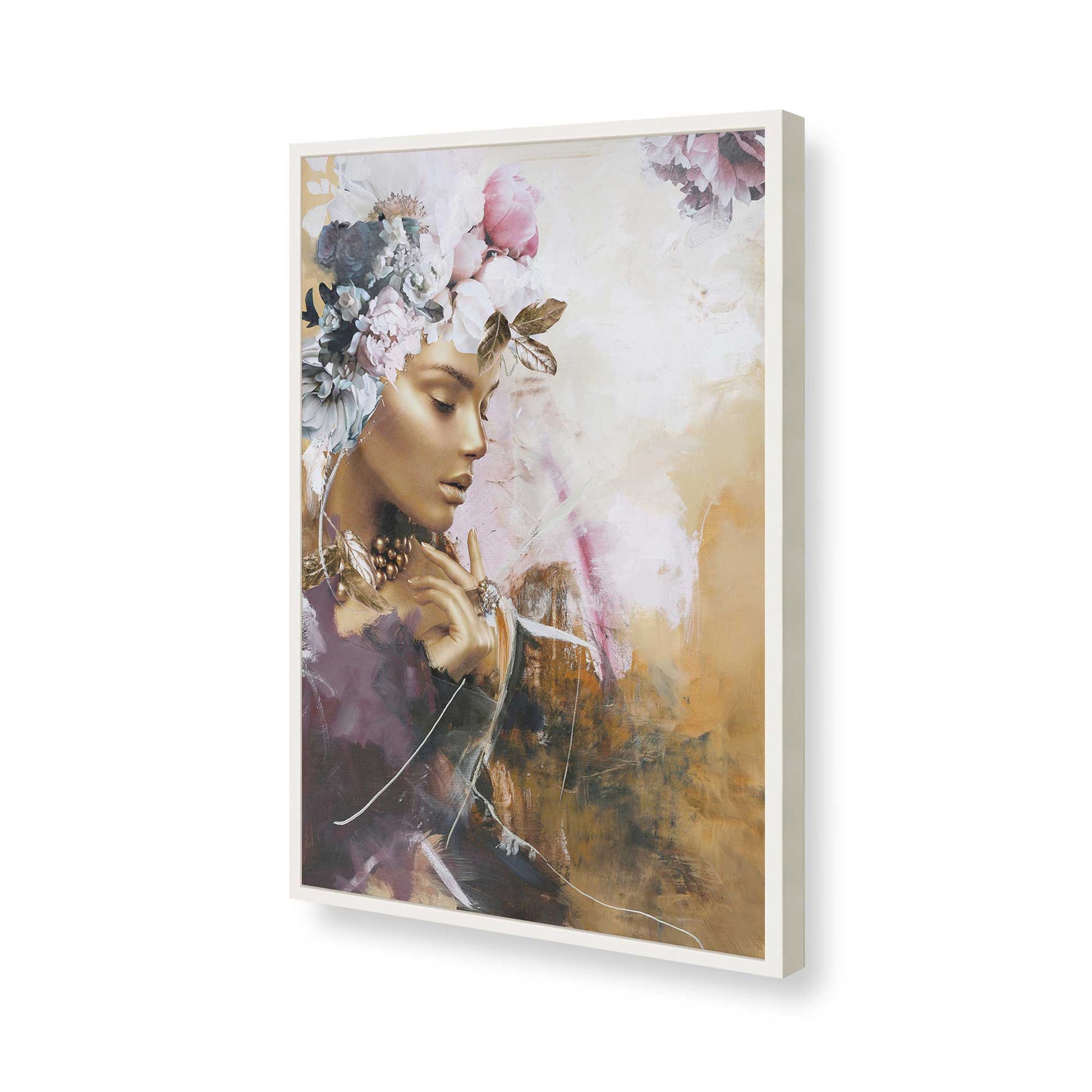 [Color:Opaque White], Picture of art in a Opaque White frame of the corner