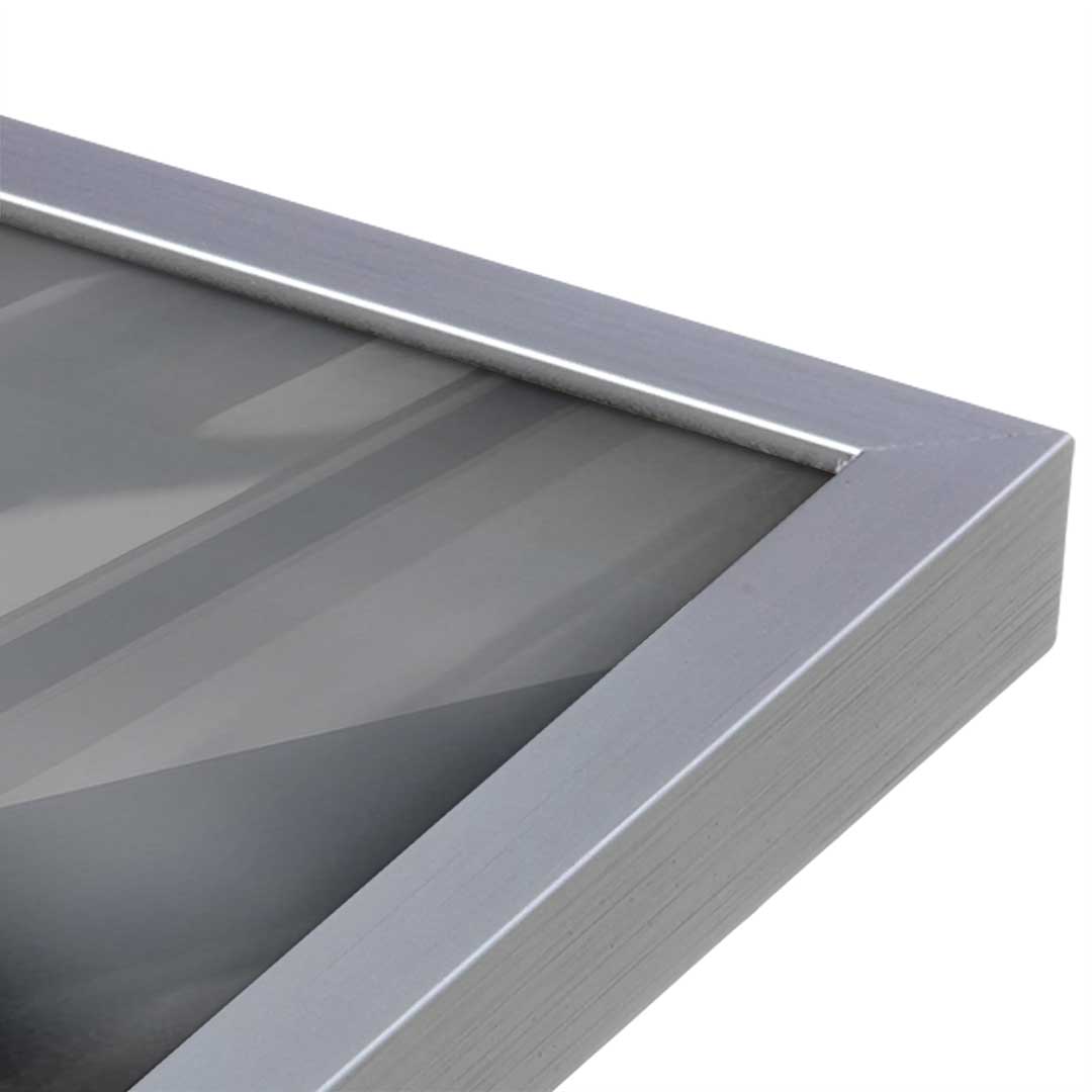 [Color:Polished Chrome], Picture of art in a Polished Chrome frame at an angle