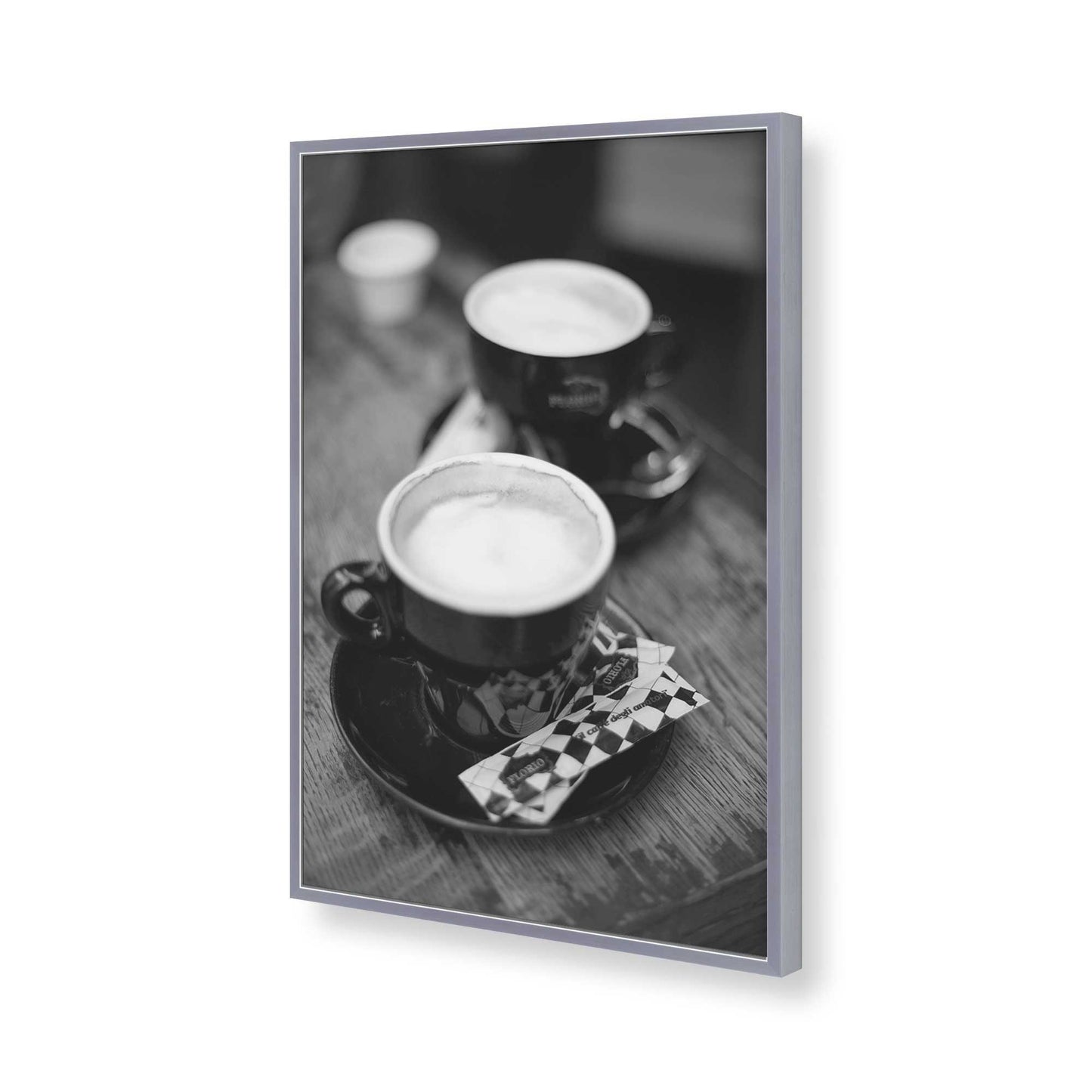 [Color:Polished Chrome], Picture of art in a Polished Chrome frame of the corner