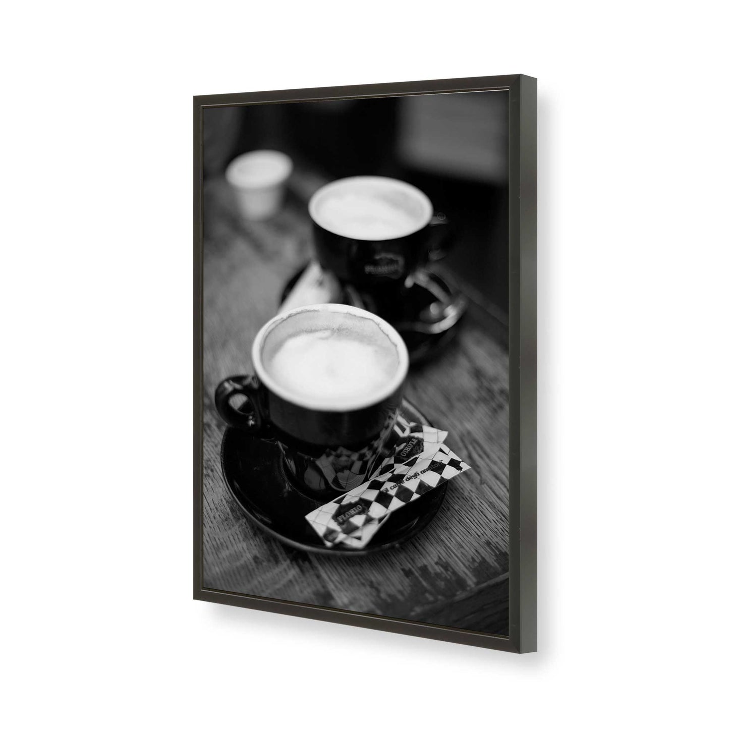 [Color:Satin Black], Picture of art in a Satin Black frame of the corner