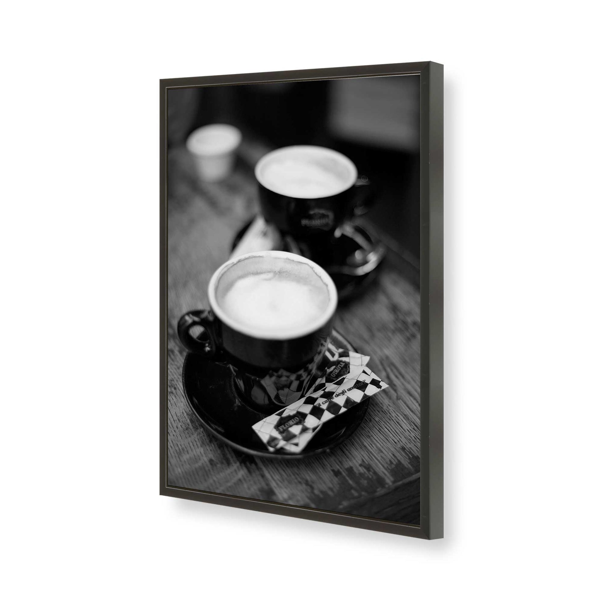 [Color:Satin Black], Picture of art in a Satin Black frame of the corner