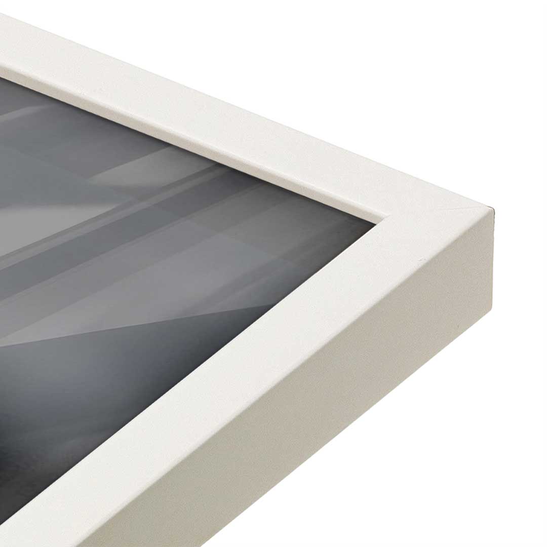 [Color:Opaque White], Picture of art in a Opaque White frame at an angle
