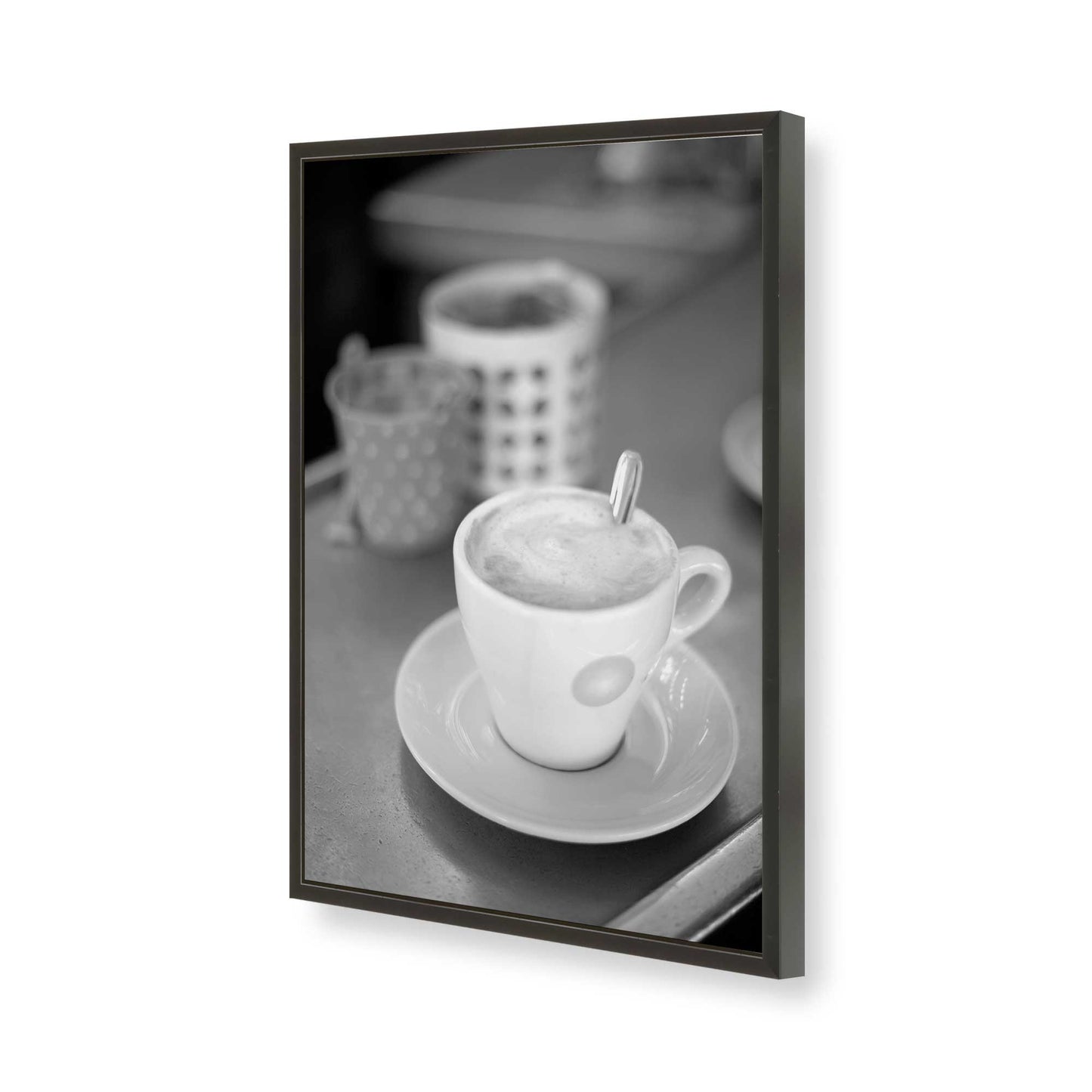 [Color:Satin Black], Picture of art in a Satin Black frame of the corner