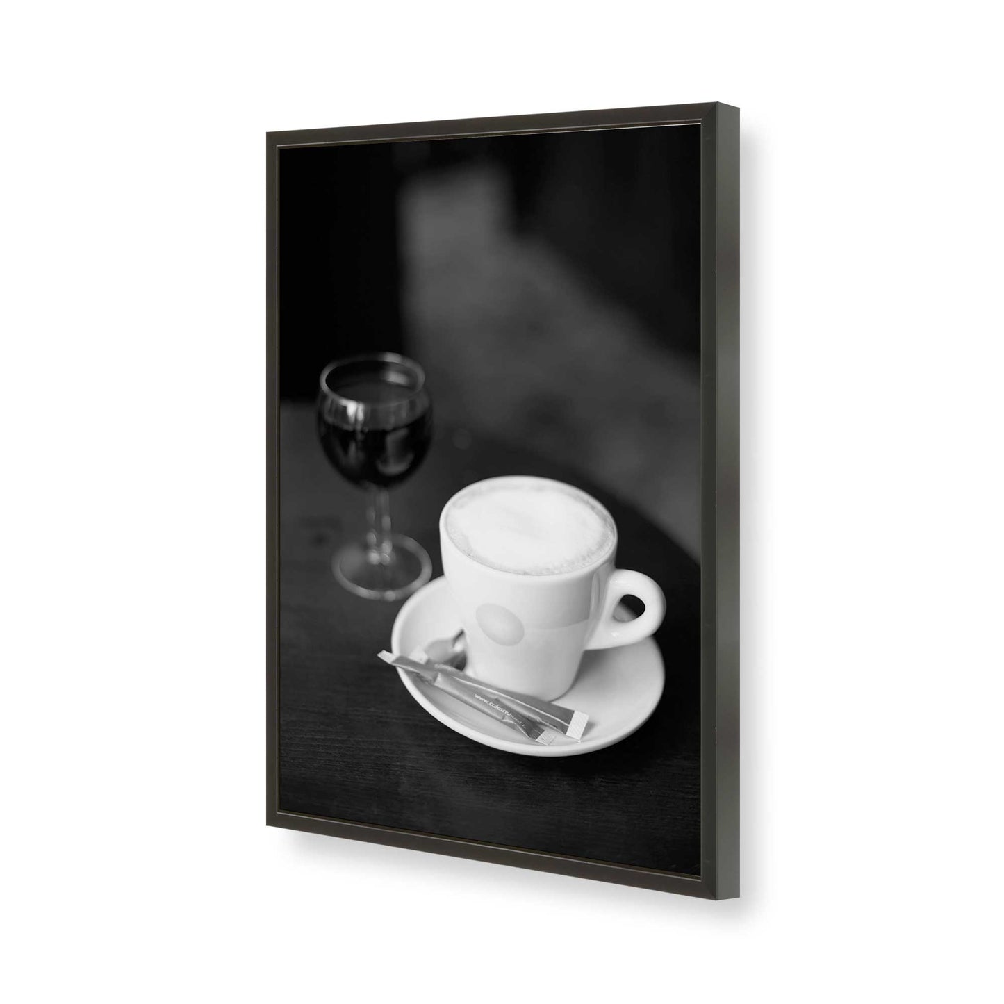 [Color:Satin Black], Picture of art in a Satin Black frame of the corner