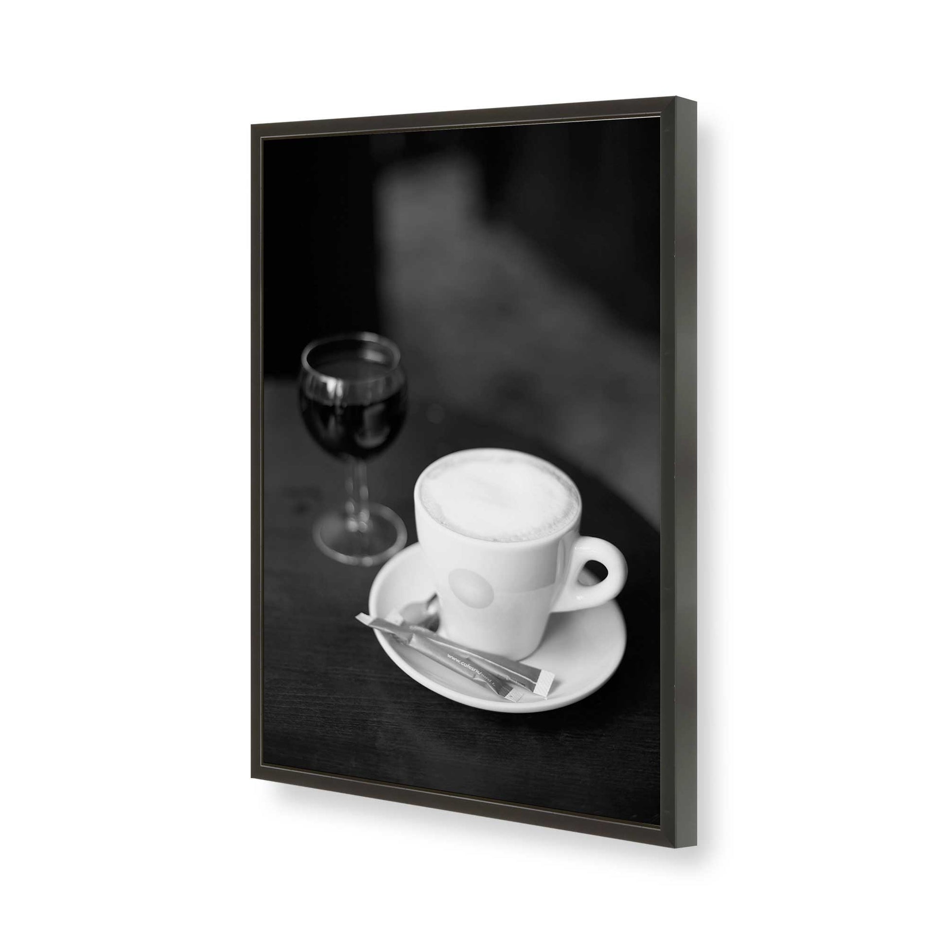 [Color:Satin Black], Picture of art in a Satin Black frame of the corner