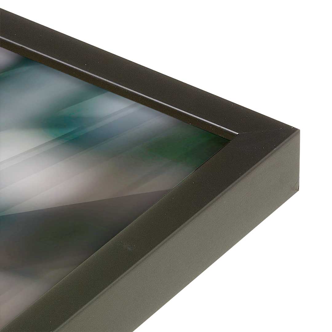 [Color:Satin Black], Picture of art in a Satin Black frame at an angle