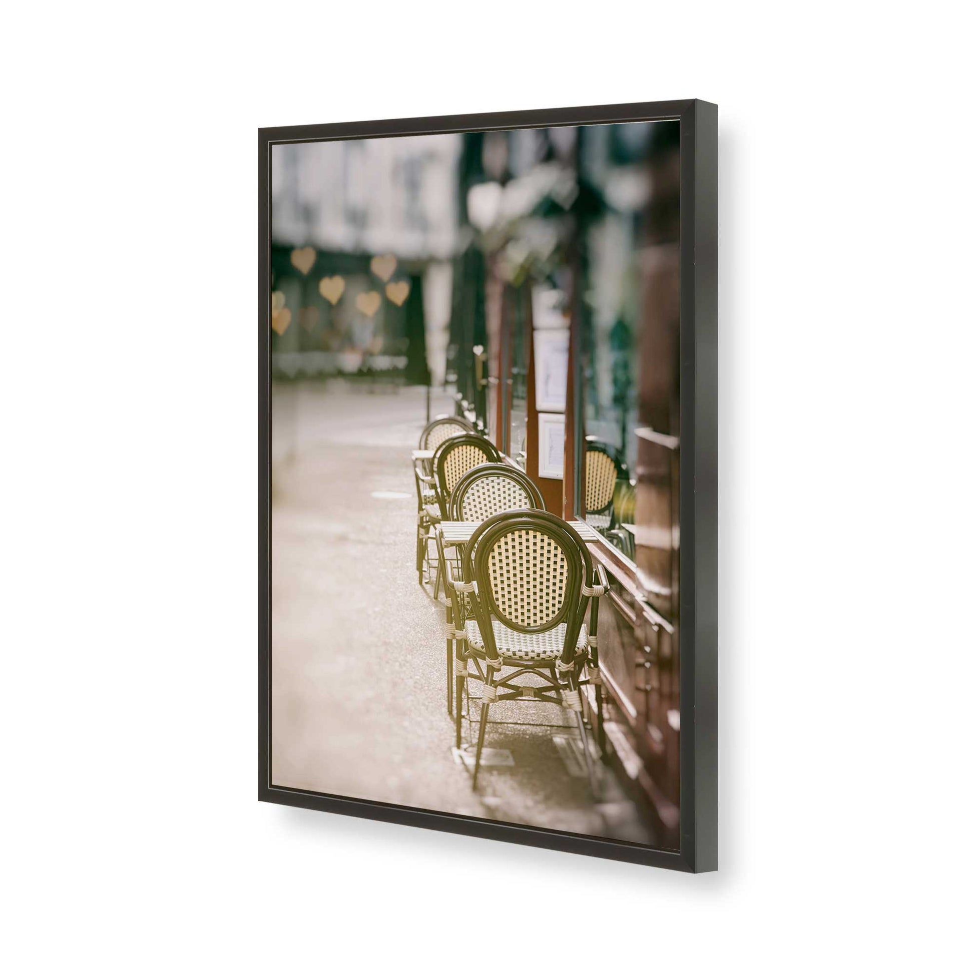 [Color:Satin Black], Picture of art in a Satin Black frame of the corner