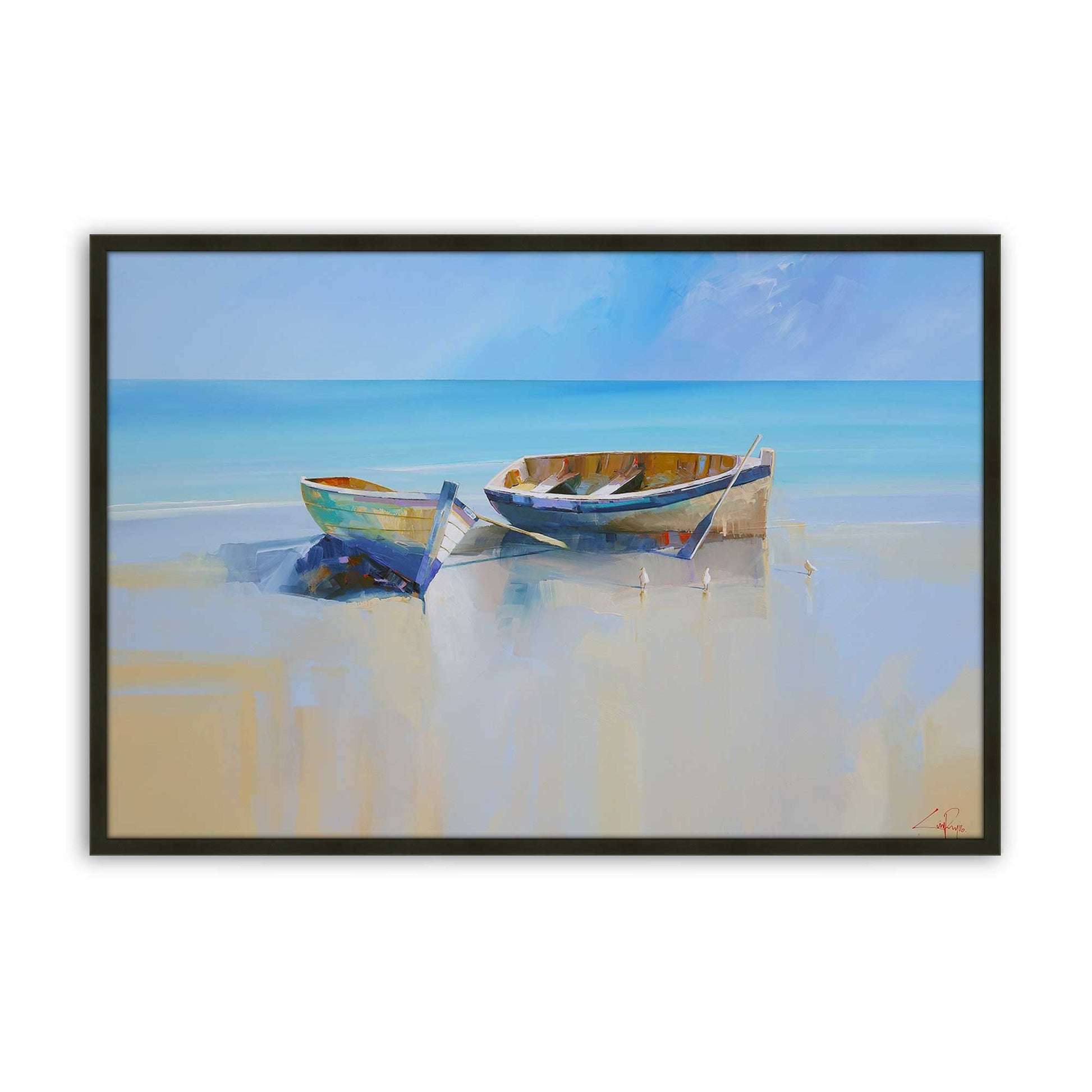 [Color:Satin Black], Picture of art in a Satin Black frame