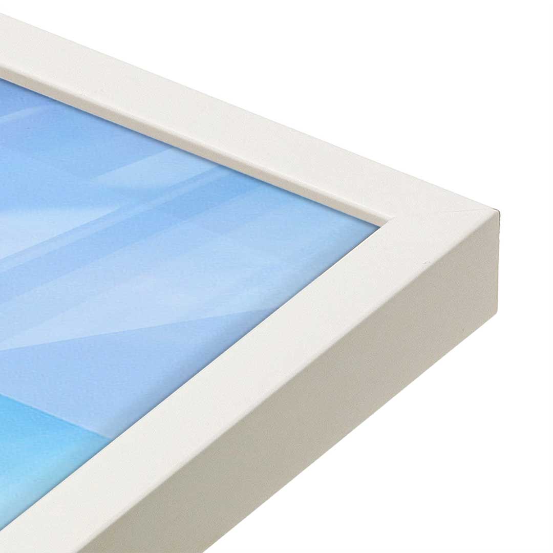 [Color:Opaque White], Picture of art in a Opaque White frame at an angle