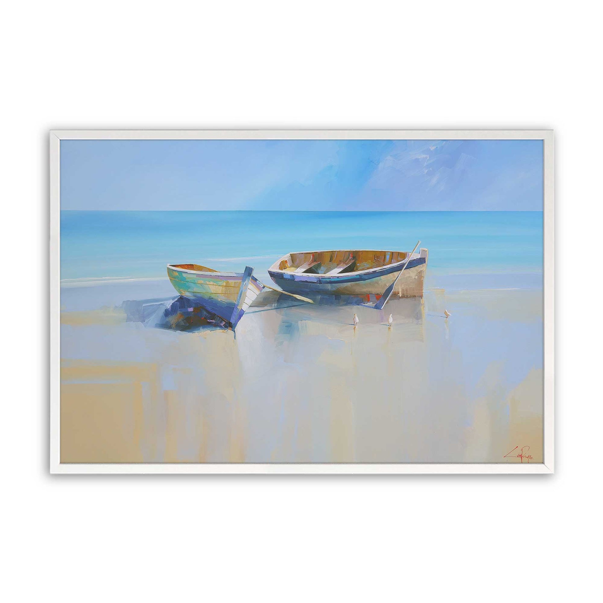 [Color:Opaque White], Picture of art in a Opaque White frame