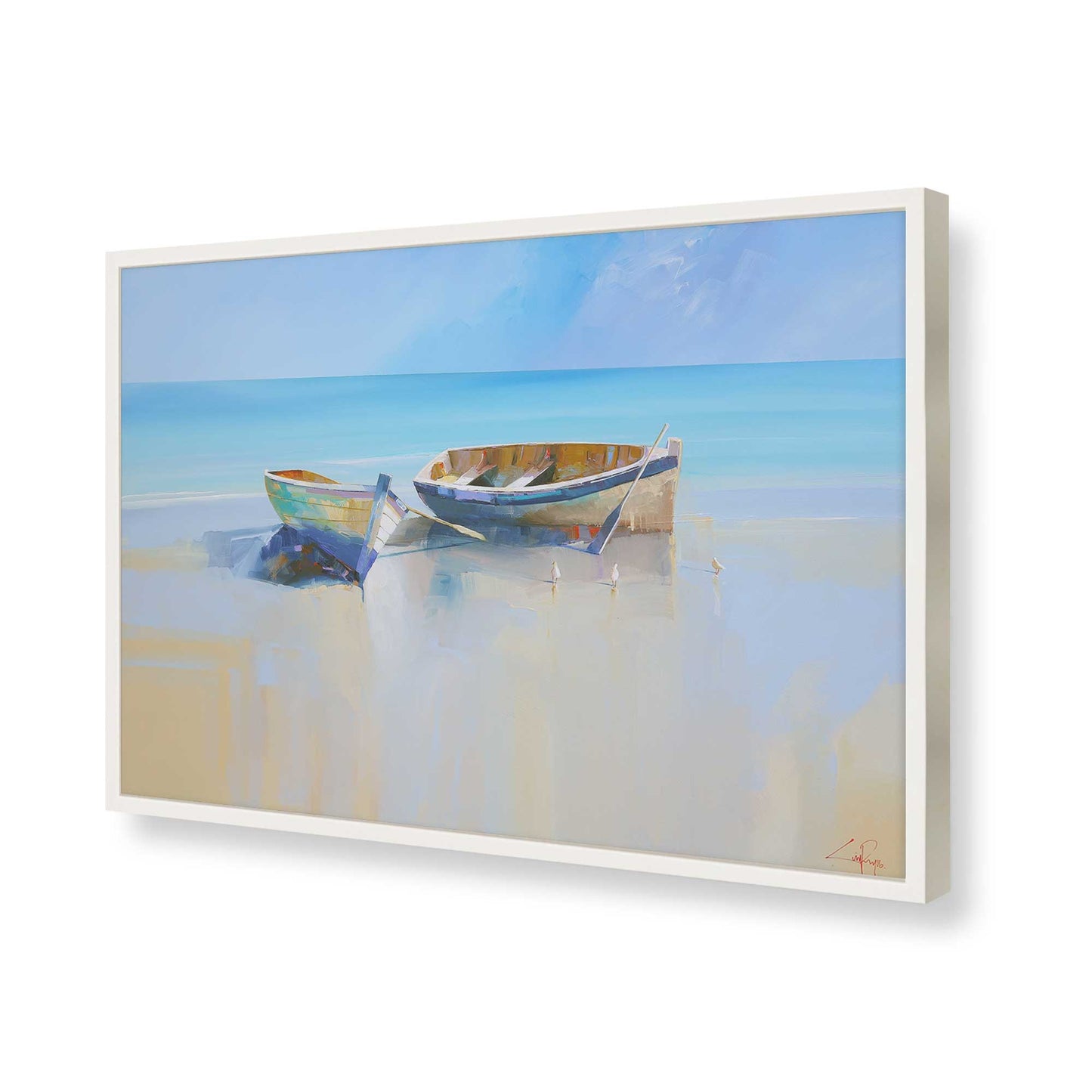 [Color:Opaque White], Picture of art in a Opaque White frame of the corner