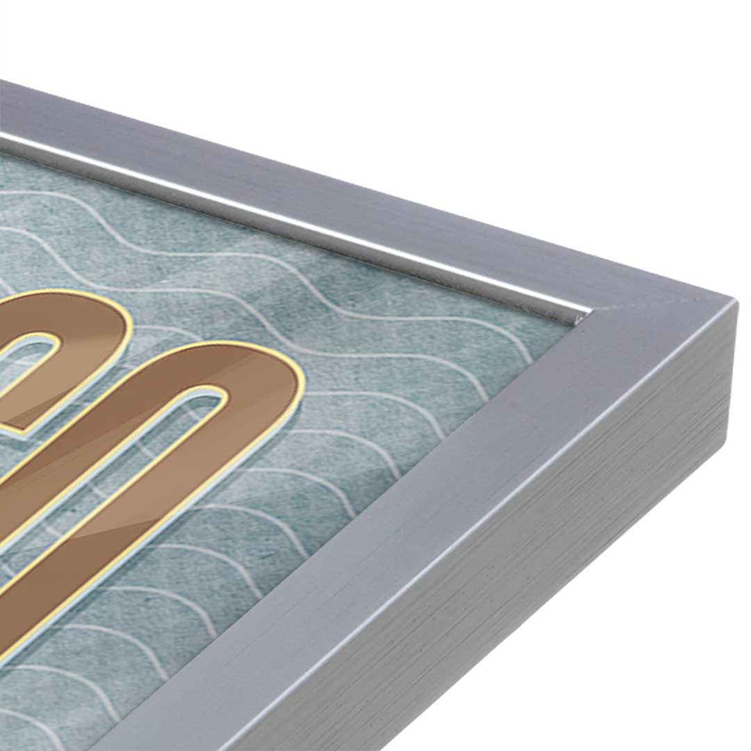 [Color:Polished Chrome], Picture of art in a Polished Chrome frame at an angle