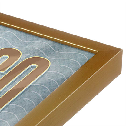 [Color:Polished Gold], Picture of art in a Polished Gold frame at an angle