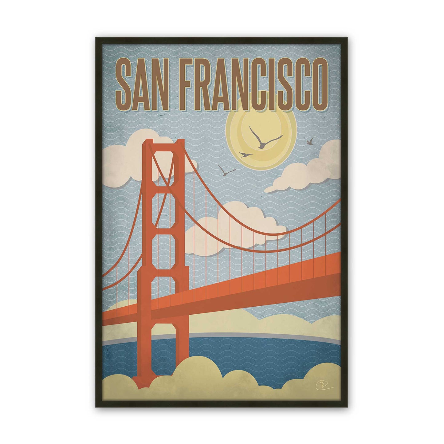 [Color:Satin Black], Picture of art in a Satin Black frame