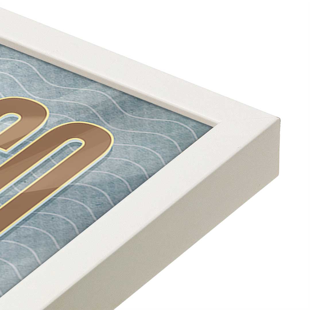 [Color:Opaque White], Picture of art in a Opaque White frame at an angle