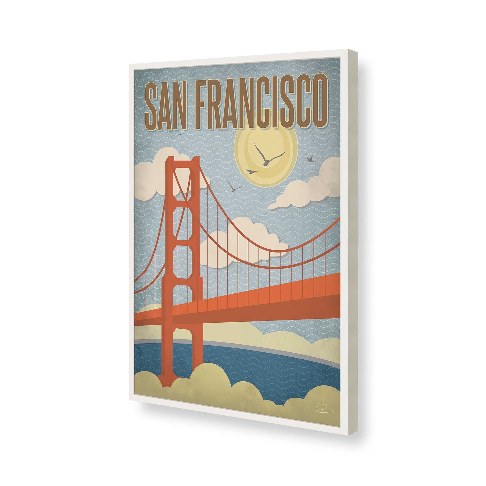 [Color:Opaque White], Picture of art in a Opaque White frame of the corner