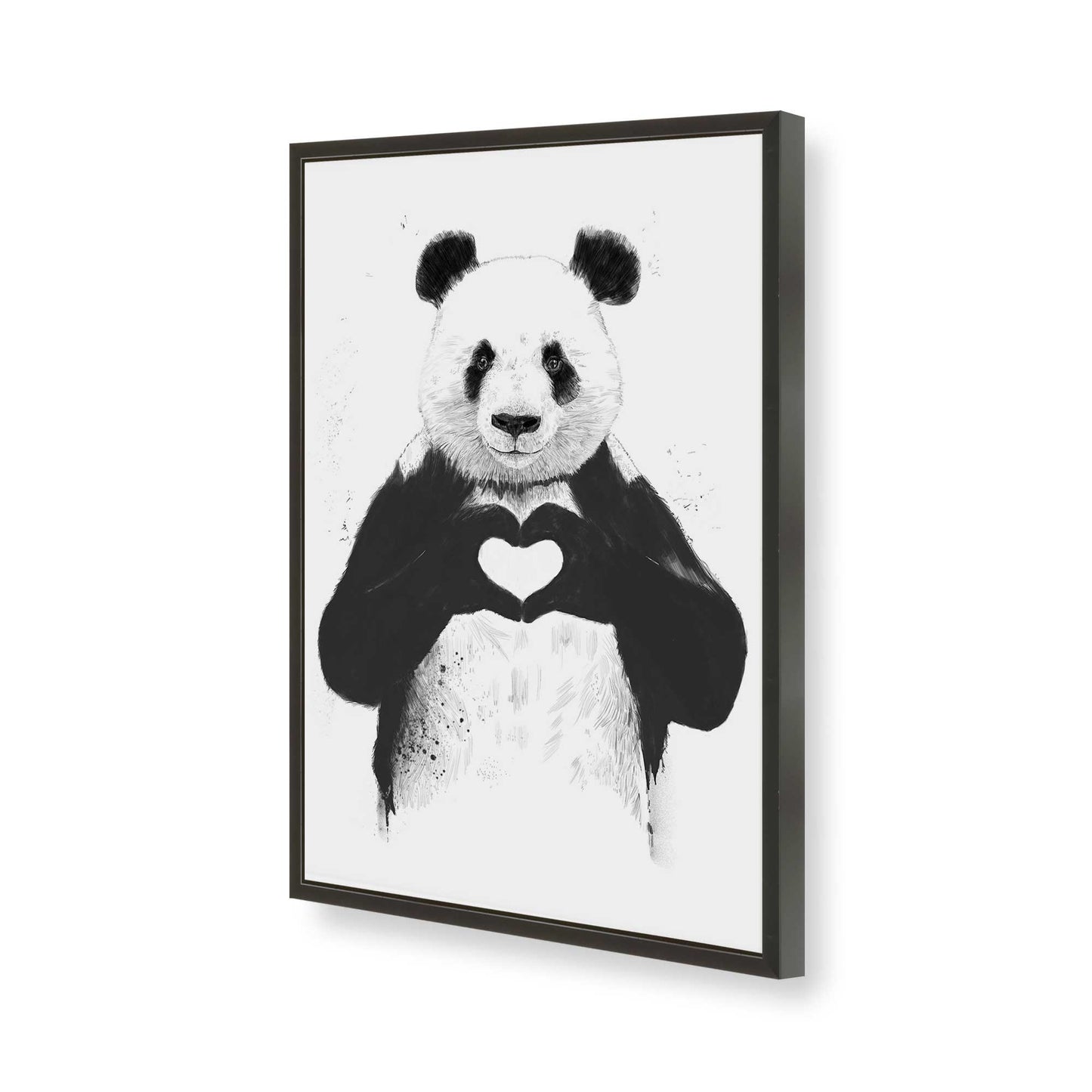 [Color:Satin Black], Picture of art in a Satin Black frame of the corner